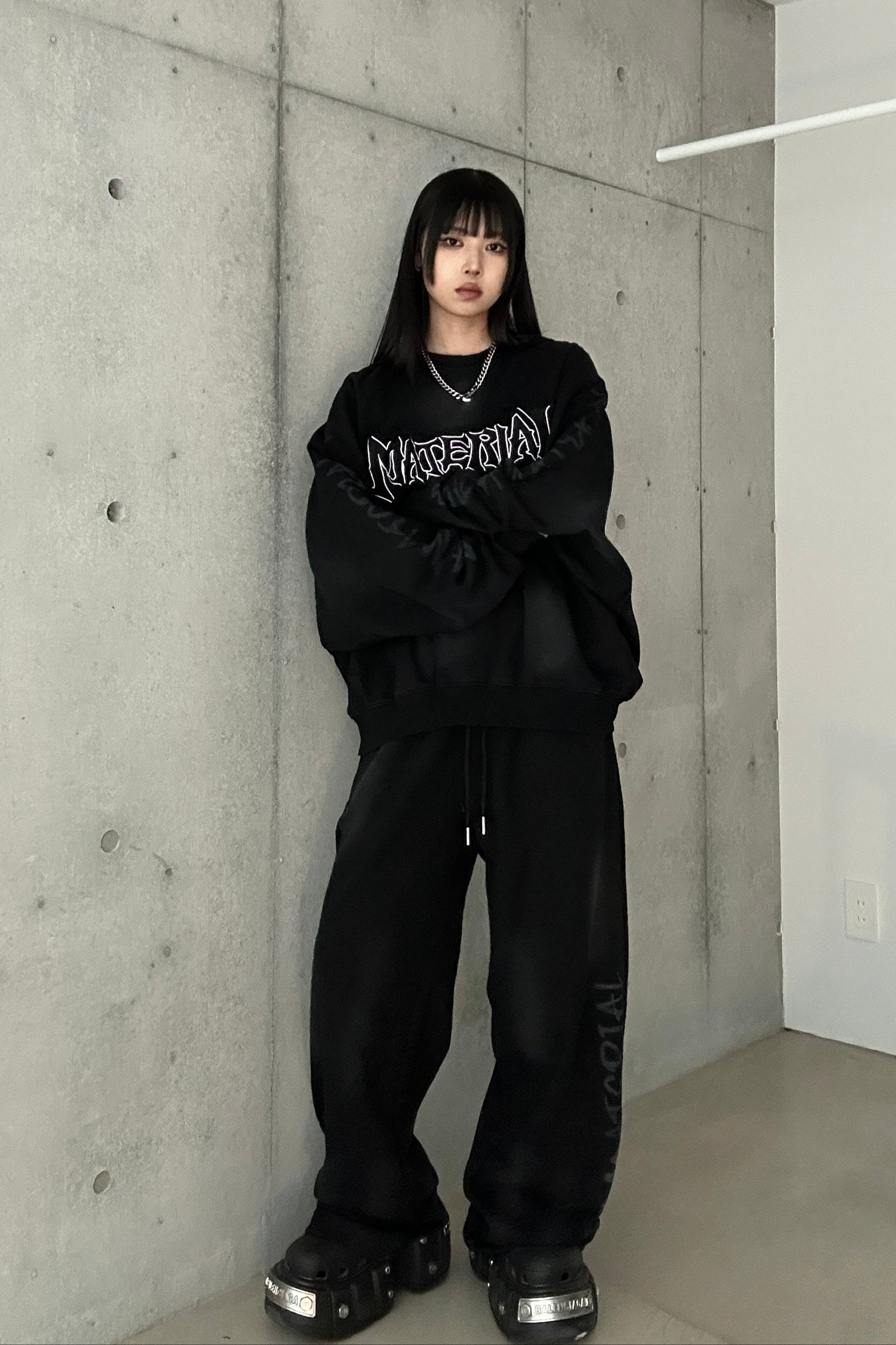 ダメージドルマンレタリングスウェット KSG20719