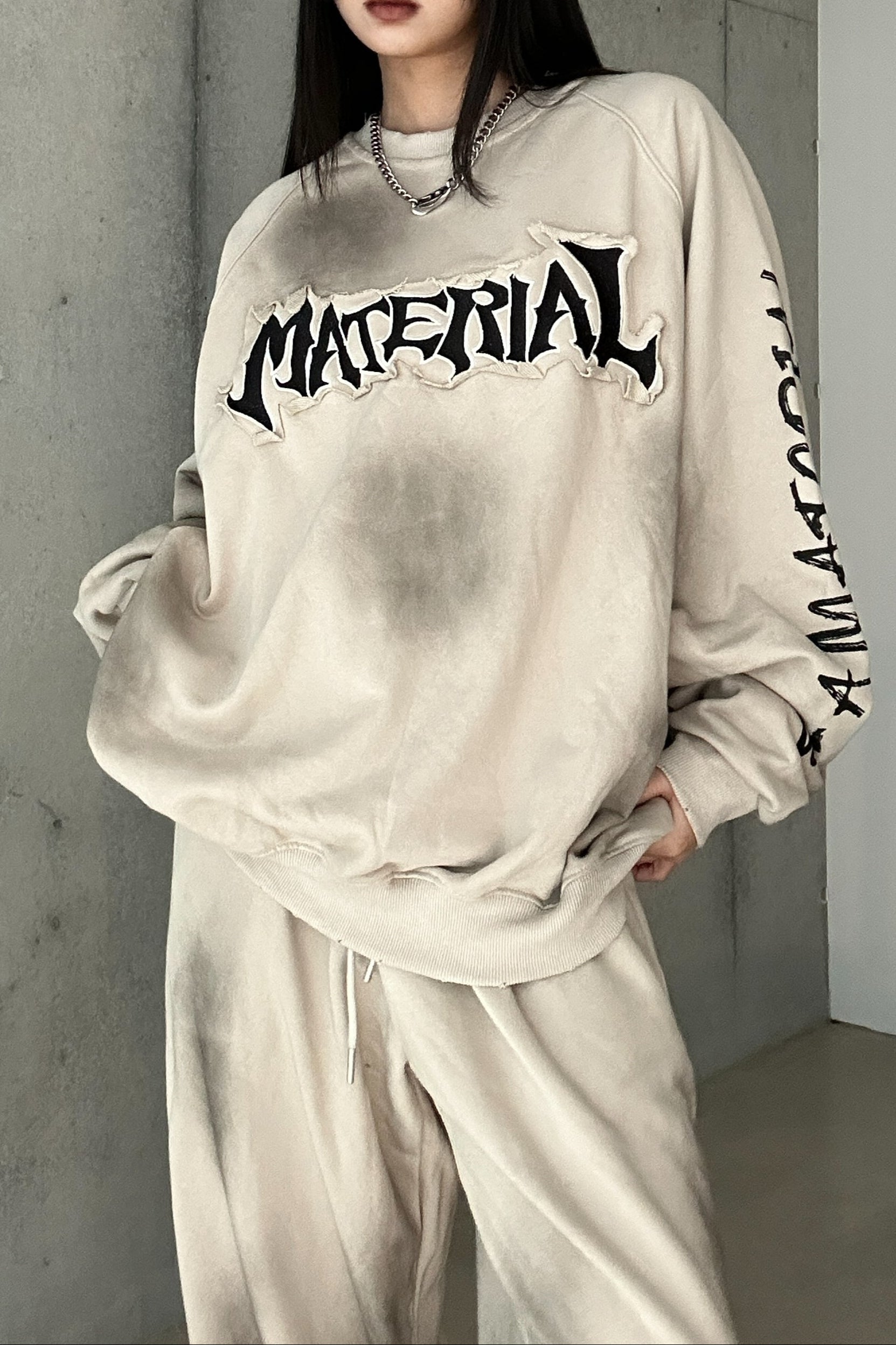 ダメージドルマンレタリングスウェット KSG20719