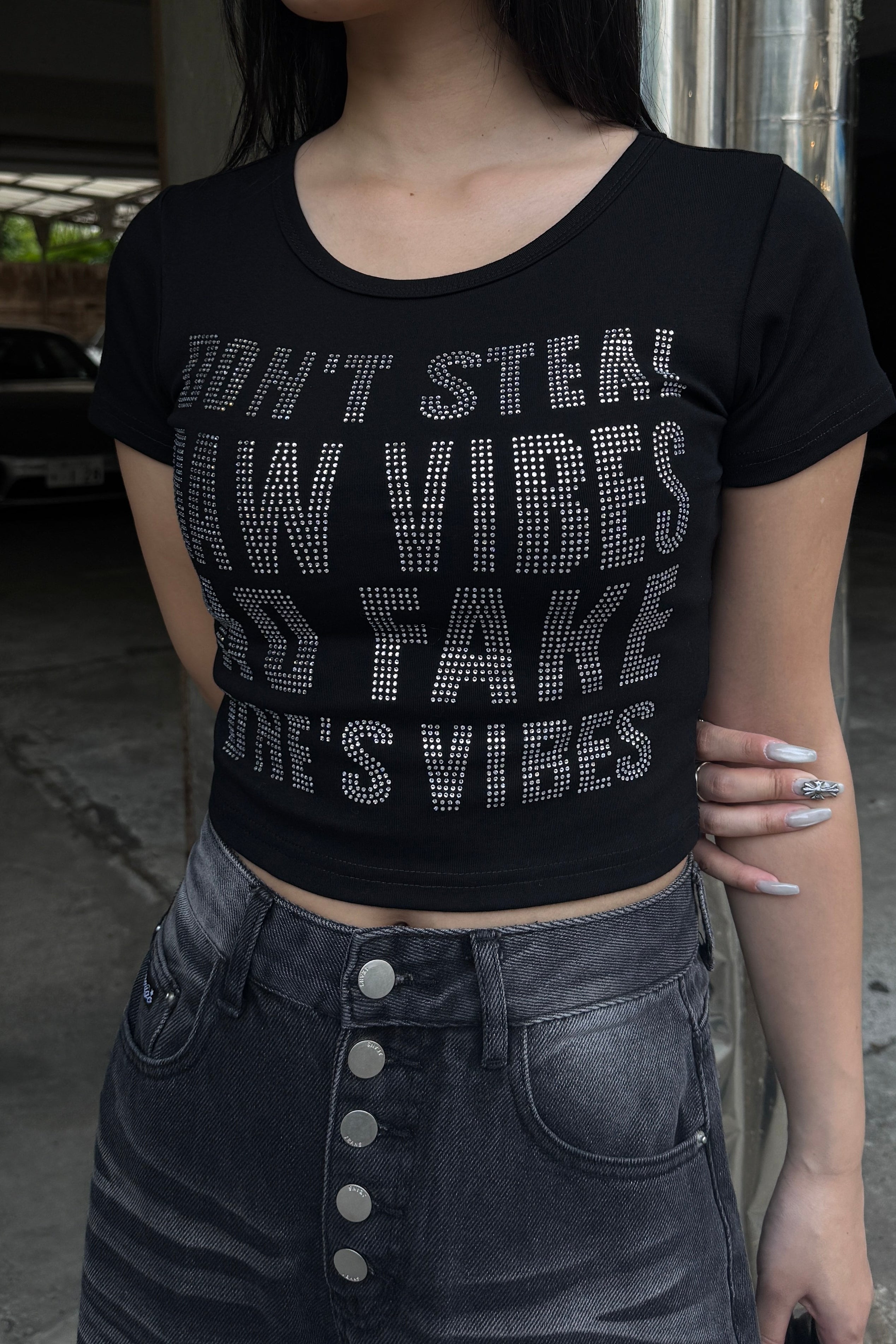 レタリングクロップドTシャツ KSG21265