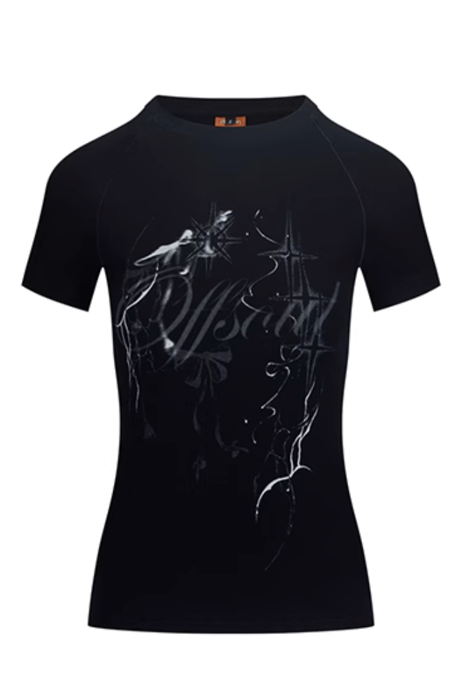 クロップドスタープリントTシャツ KSG20841