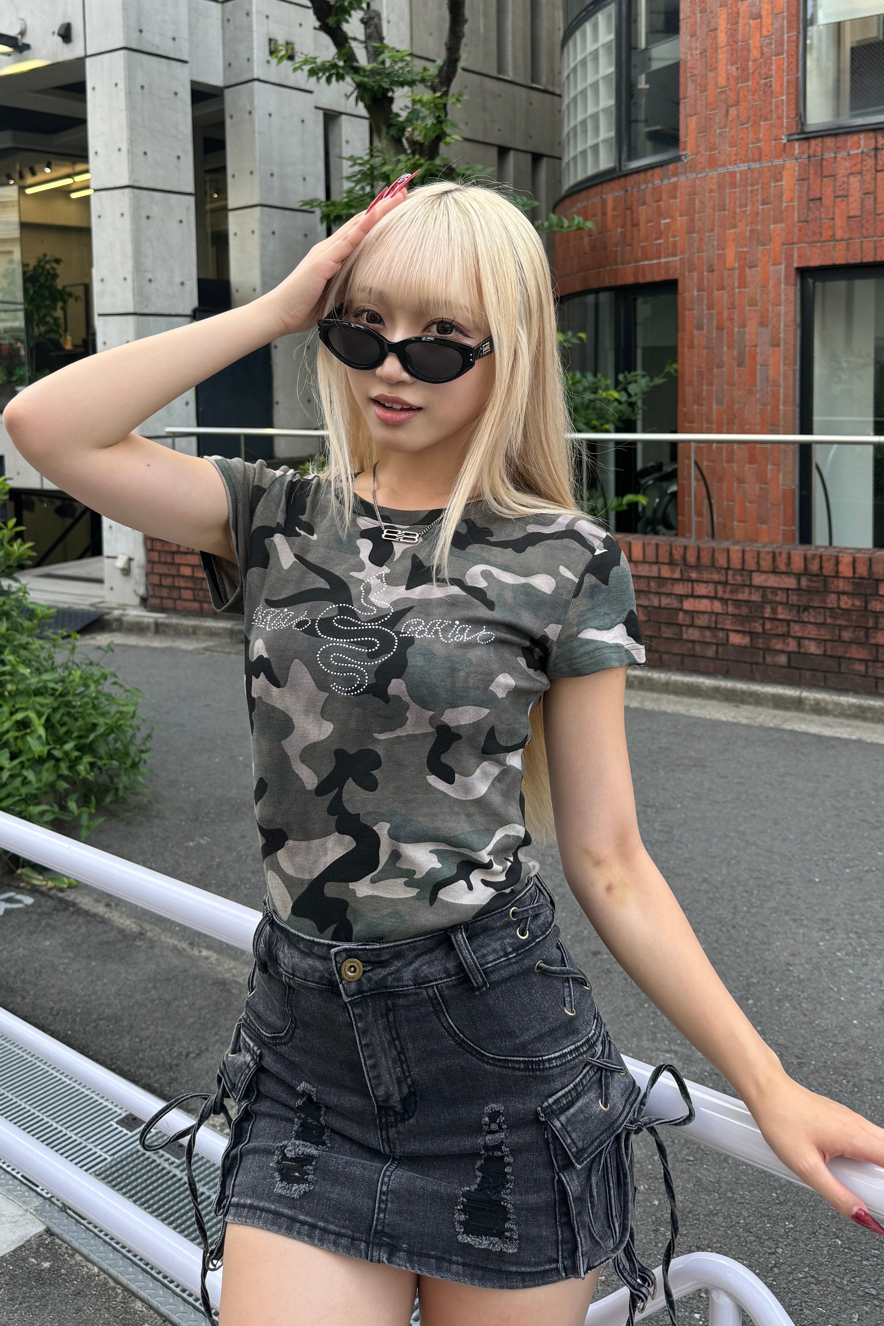 カモフラージュビジューTシャツ KSG20863