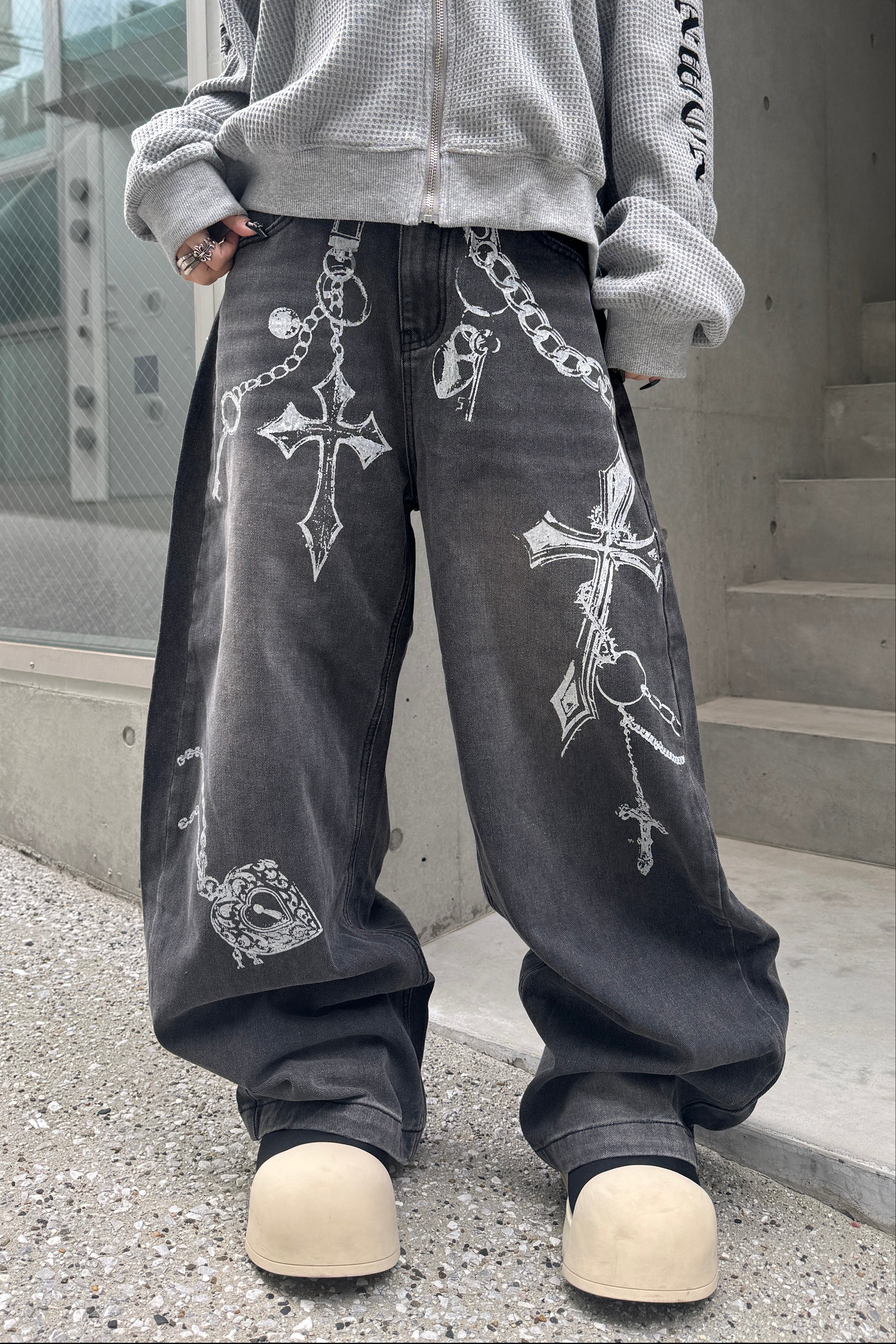 ウォッシュドクロスチェーンデニム KSG19383