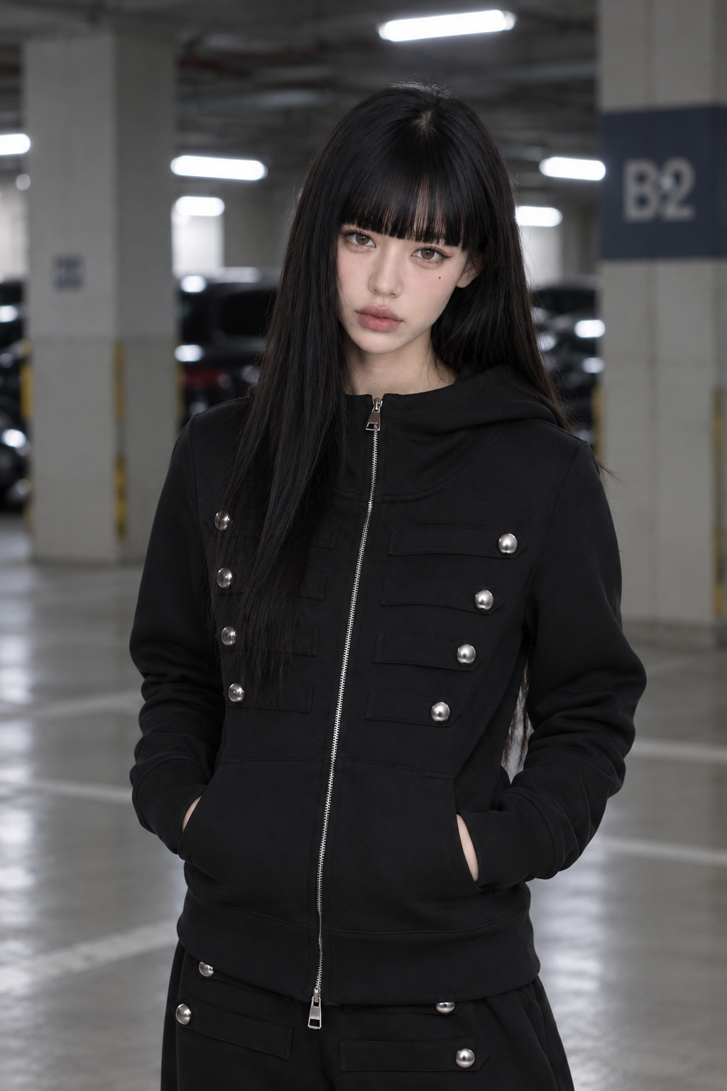 ナポレオンハイネックジップフーディー KSG21433