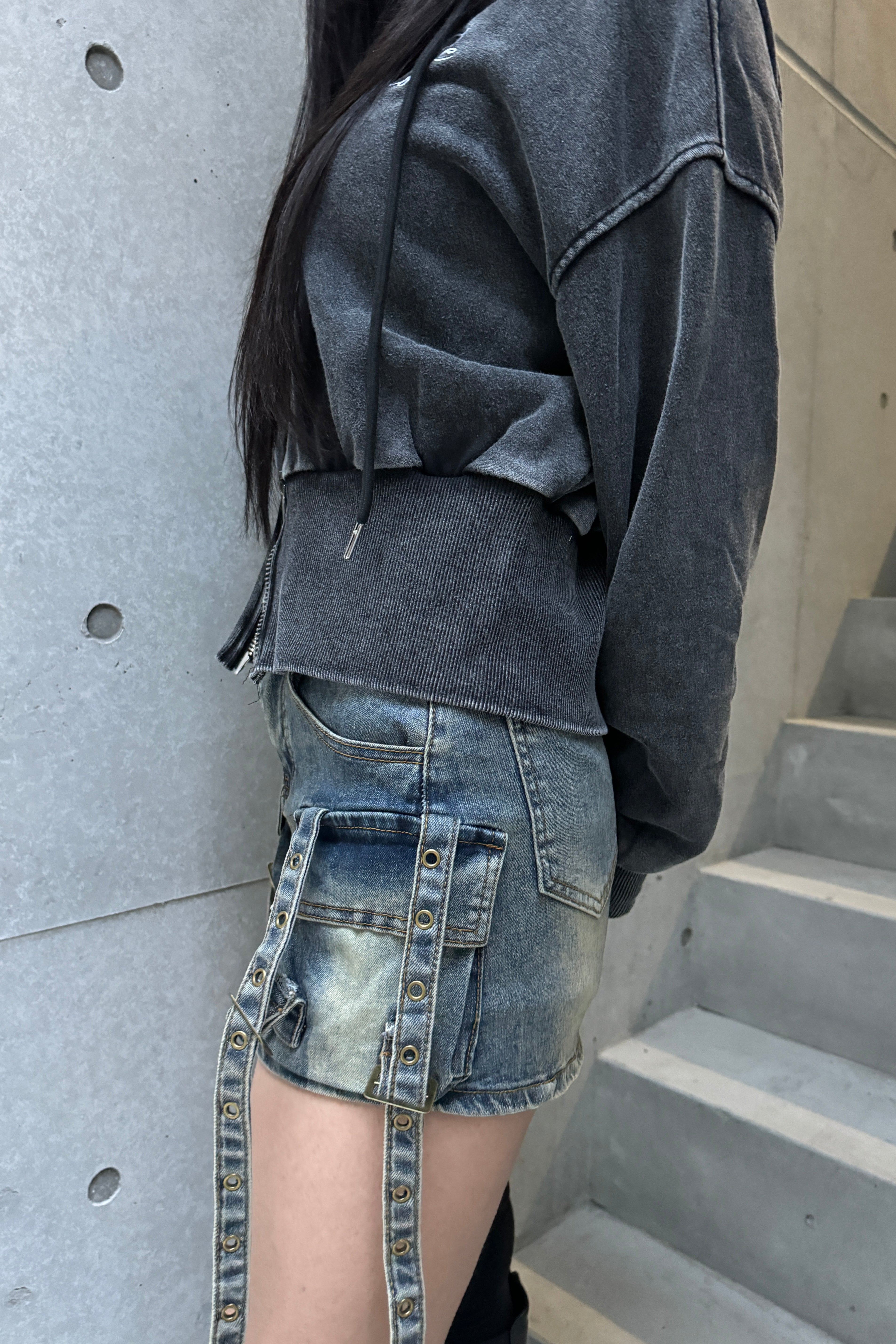 cargo long belt skirt KSG20631
