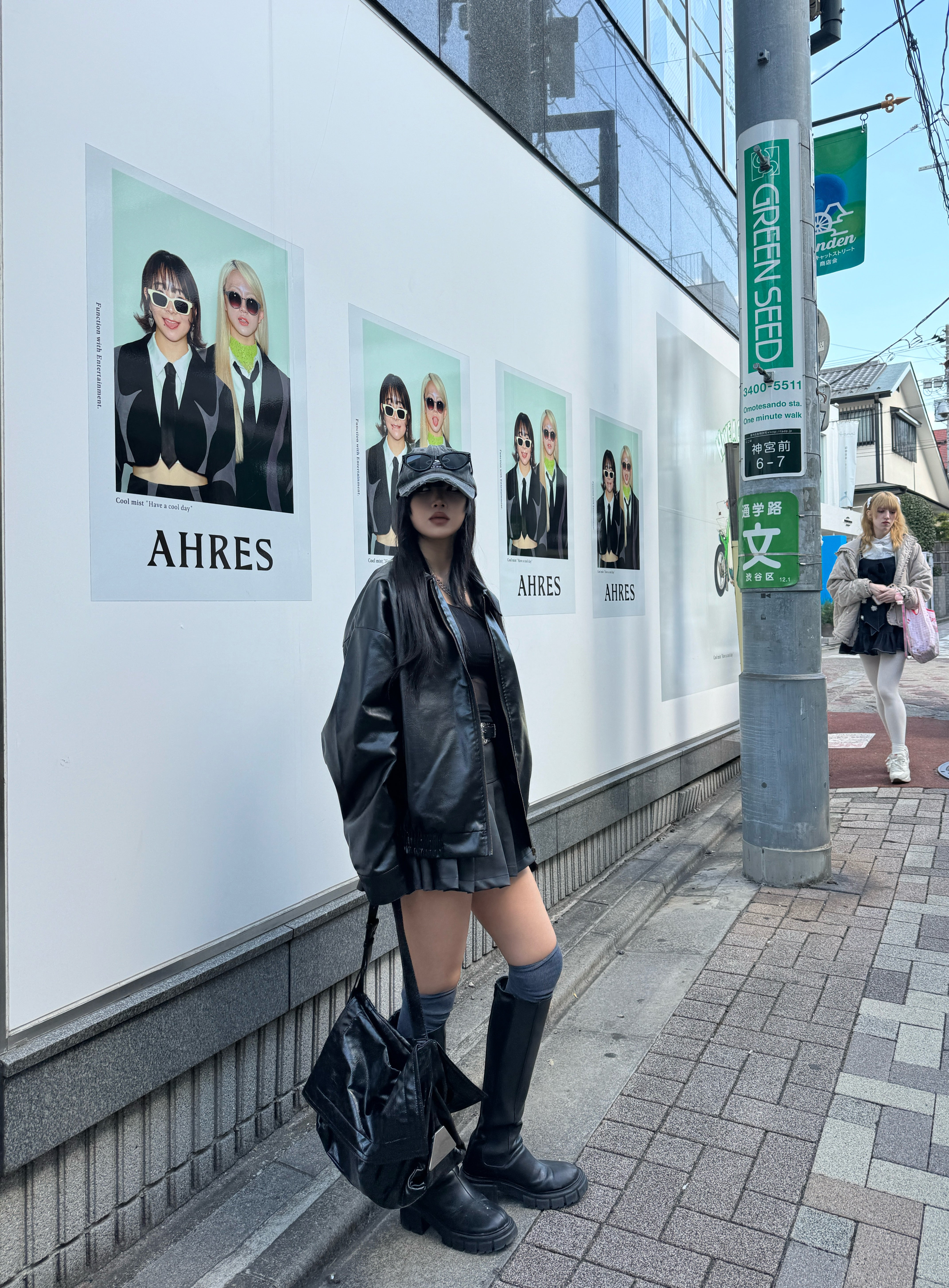 レザージャケット+プリーツスカートセットアップ KSG30003