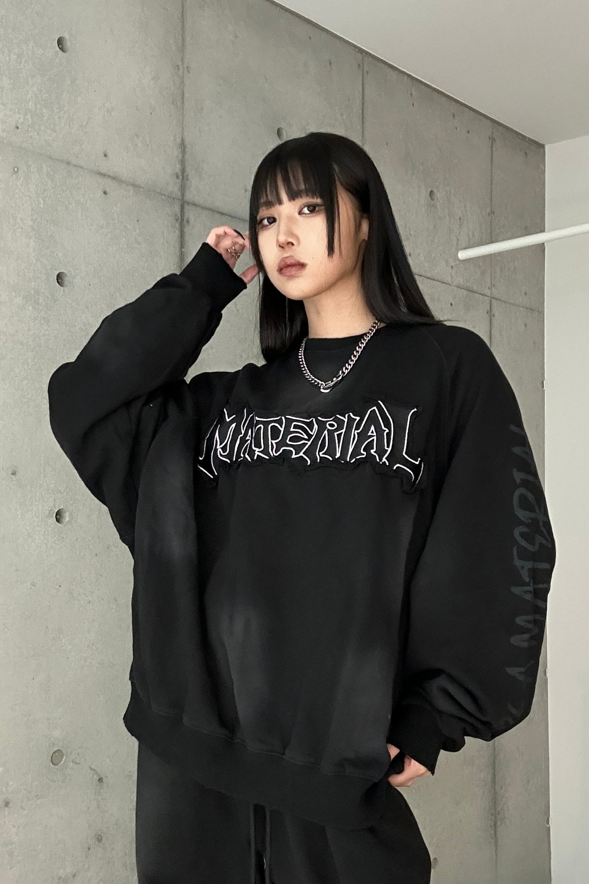 ダメージドルマンレタリングスウェット KSG20719