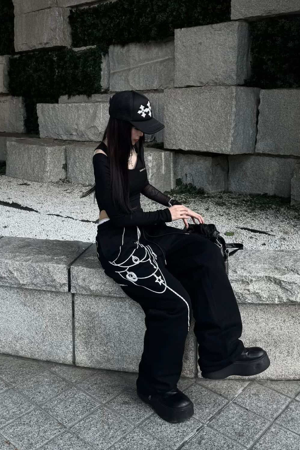 チェーンデザインスウェットパンツ KSG19412