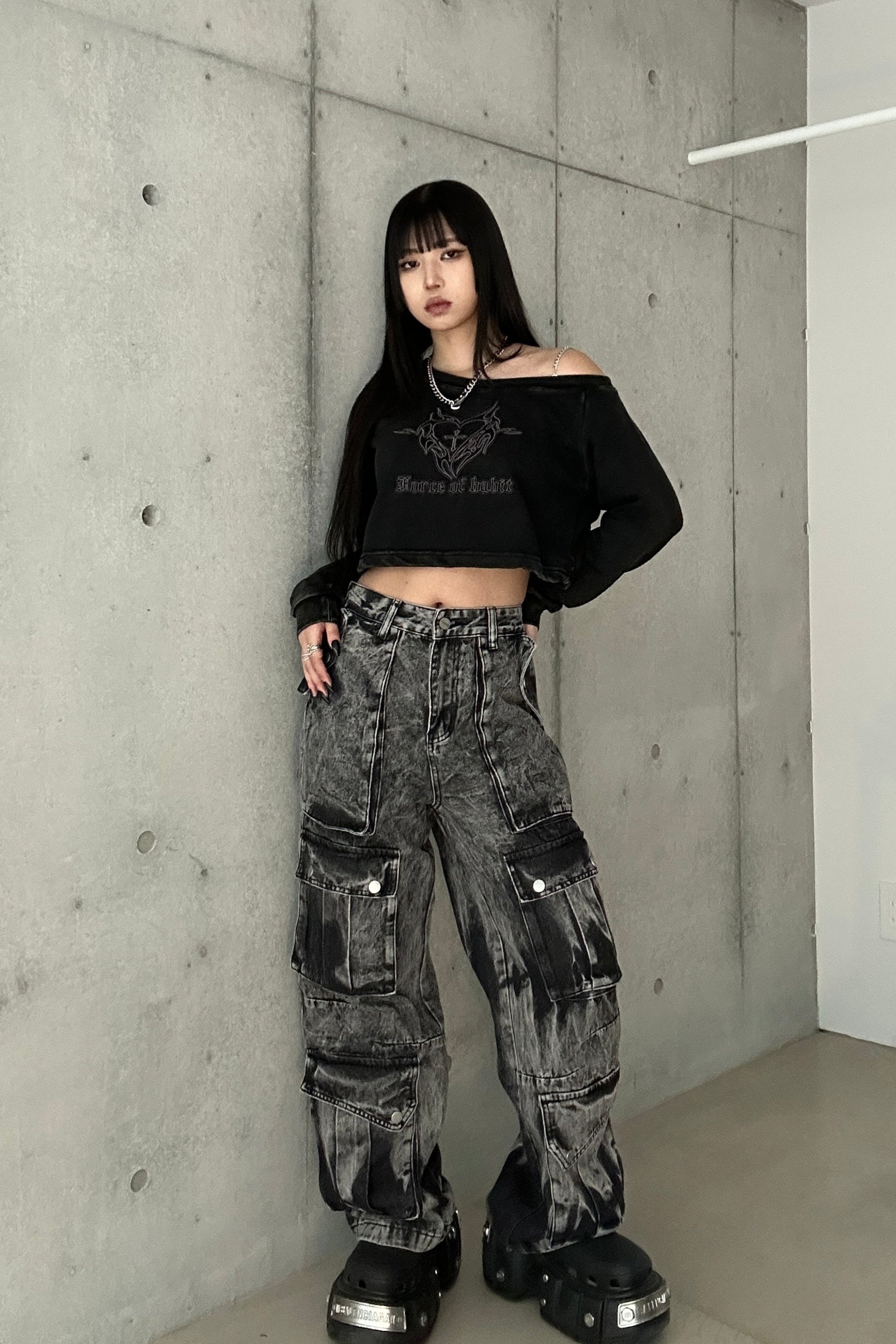 ウォッシュストリートカーゴデニム KSG19251