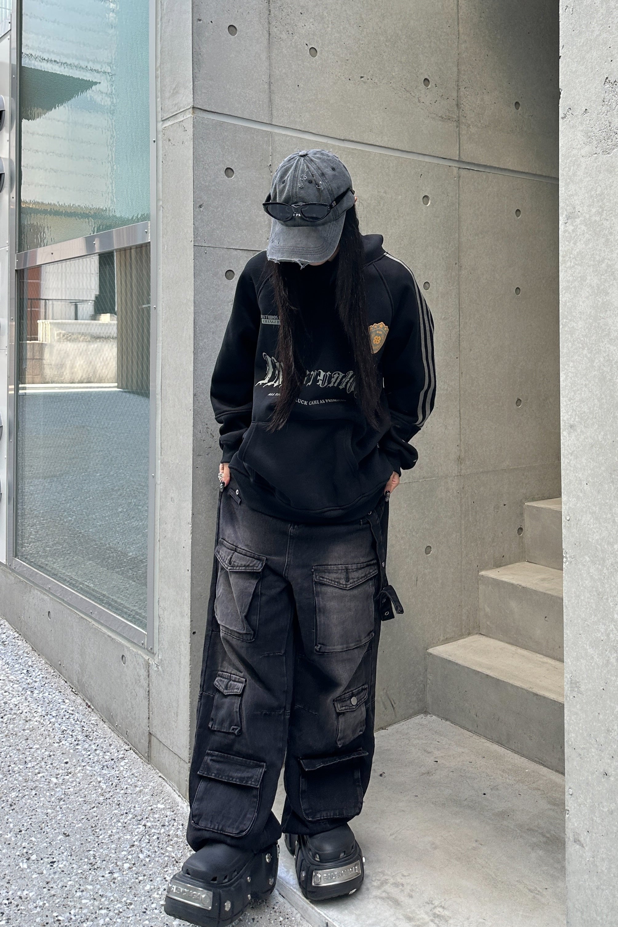 スタープリントサイドロゴラインフーディー KSG20740
