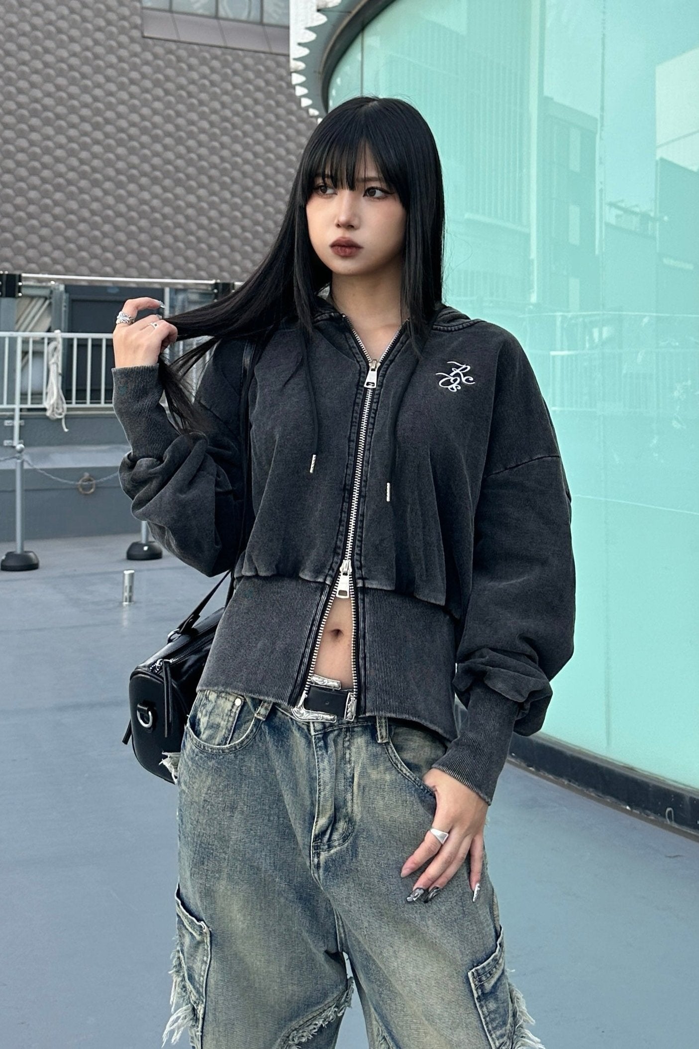 ウォッシュドブルーフリンジデニム KSG19121