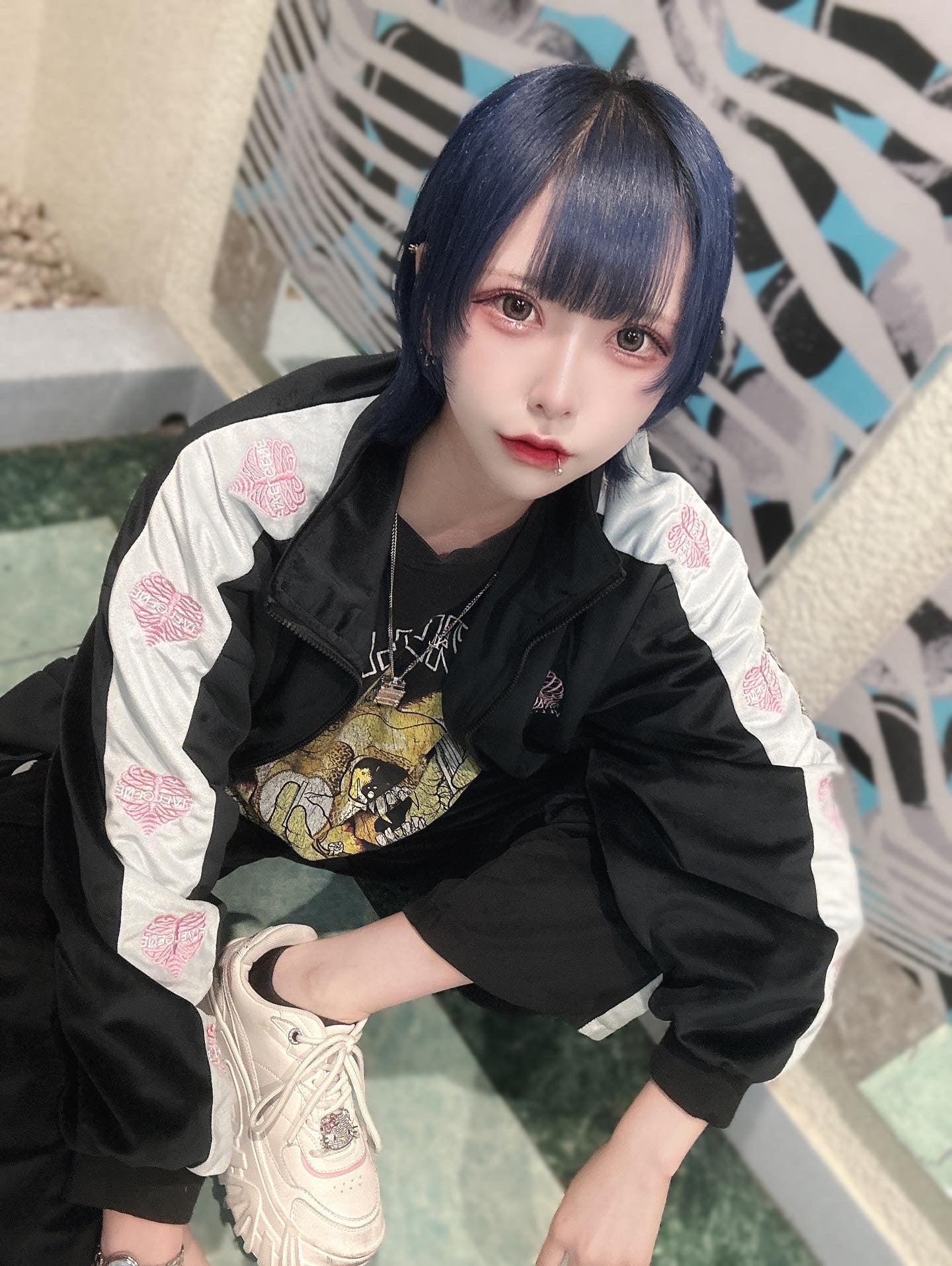 Chuanziルーズジャージセットアップ KSG18917