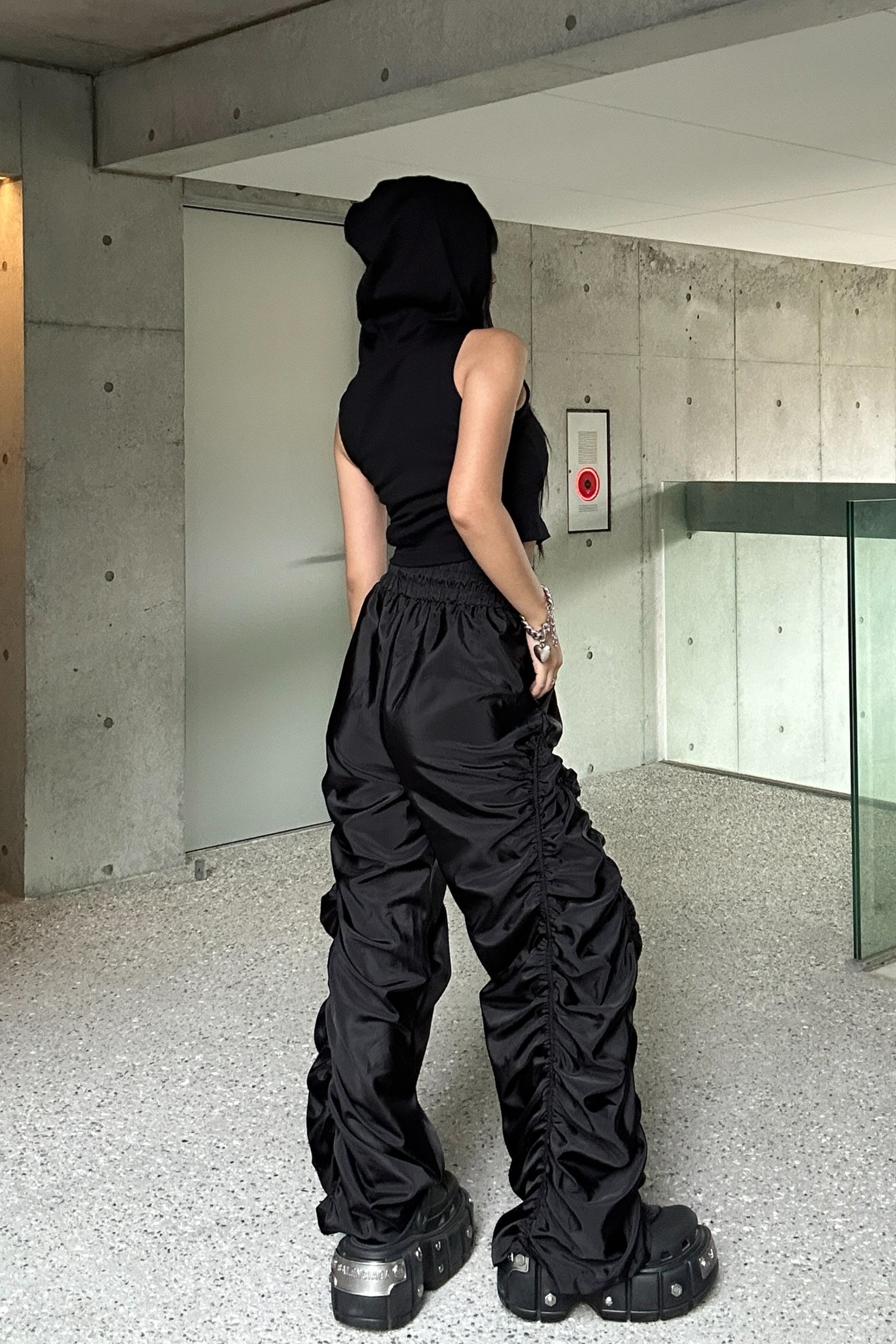 ワイドシャーリングモップパンツ KSG19205