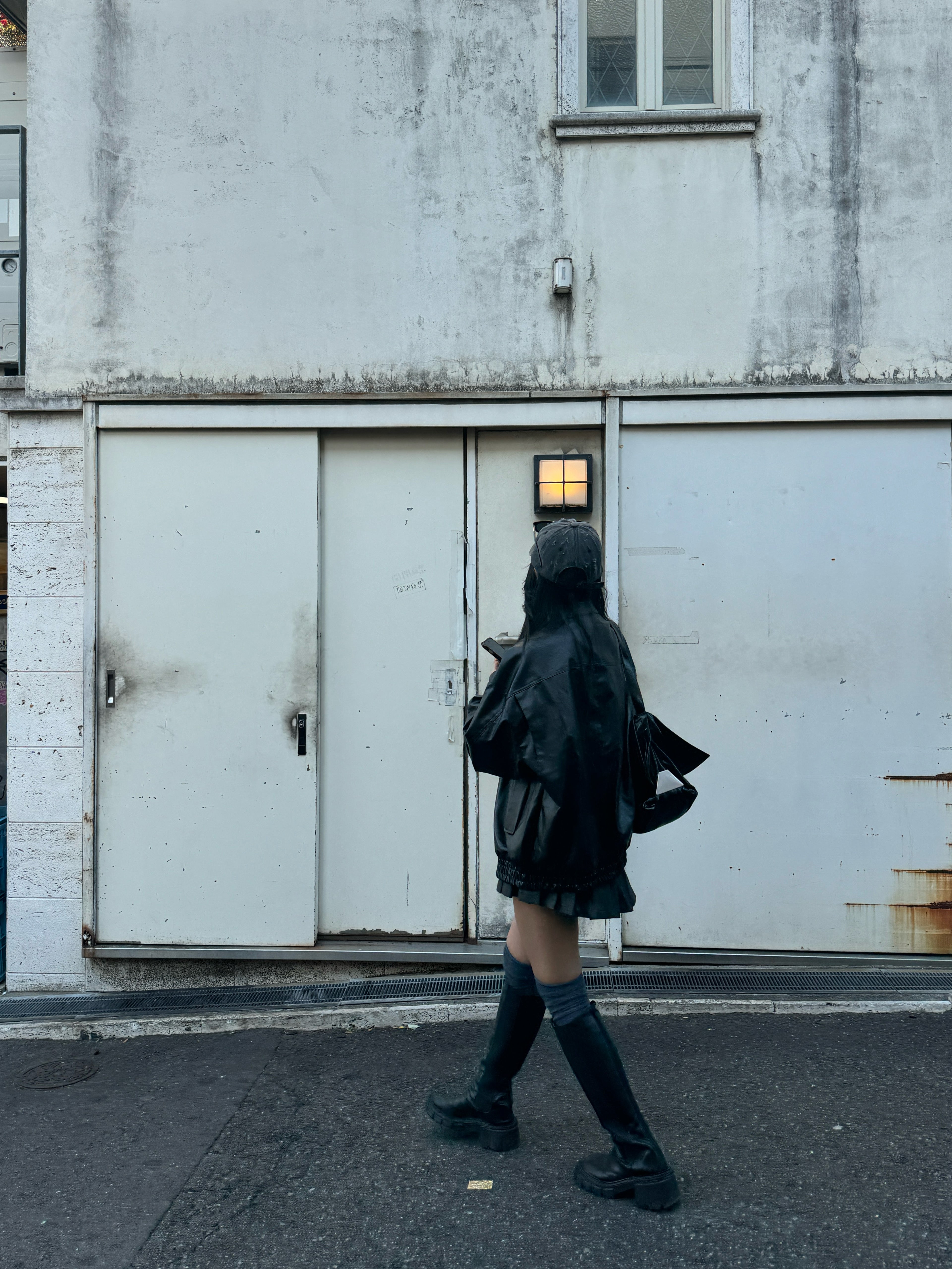 レザージャケット+プリーツスカートセットアップ KSG30003