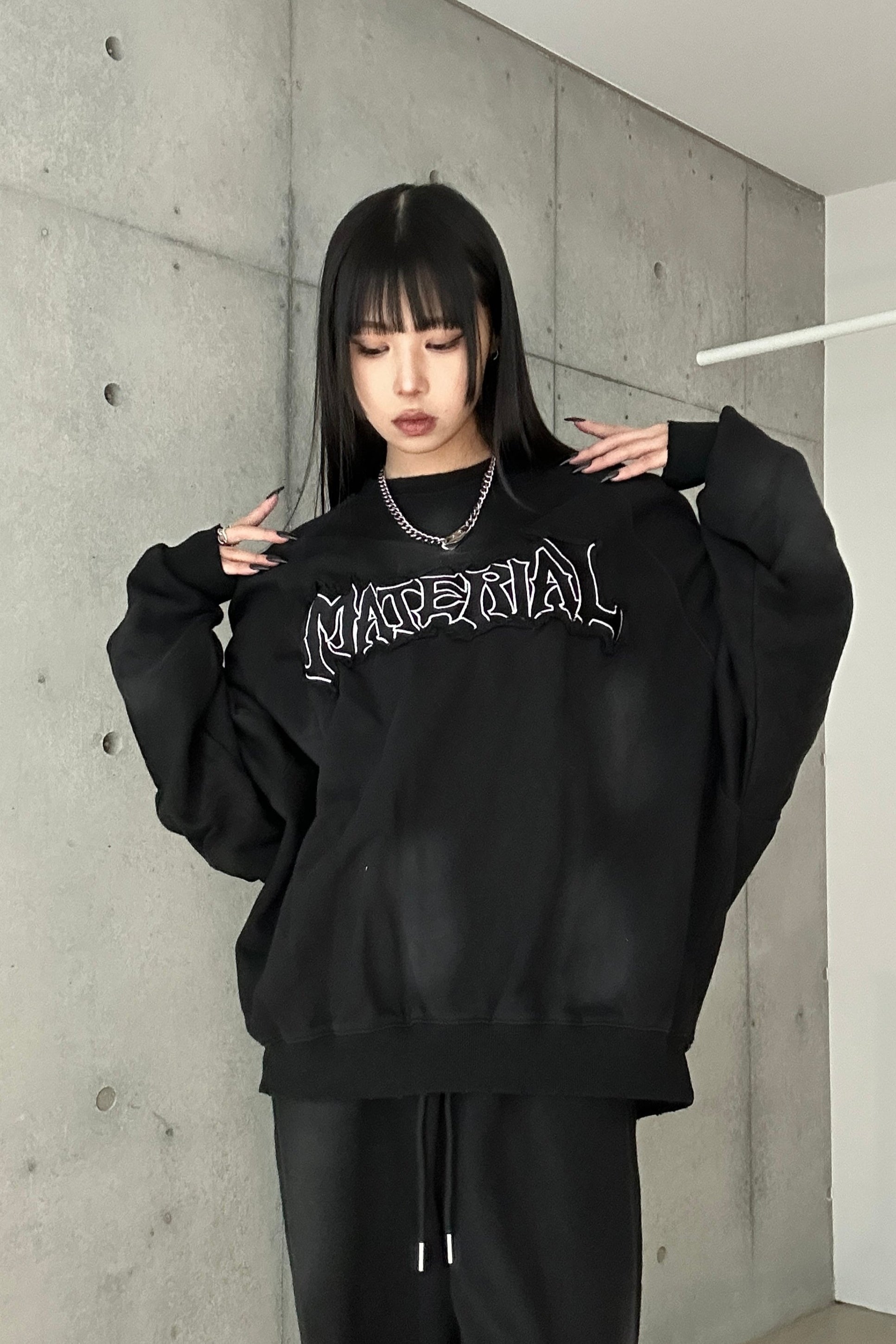 ダメージドルマンレタリングスウェット KSG20719