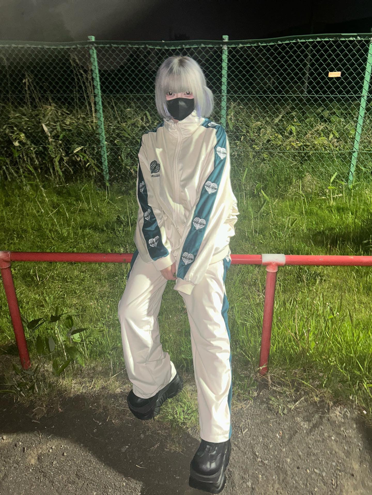 Chuanziルーズジャージセットアップ KSG18917