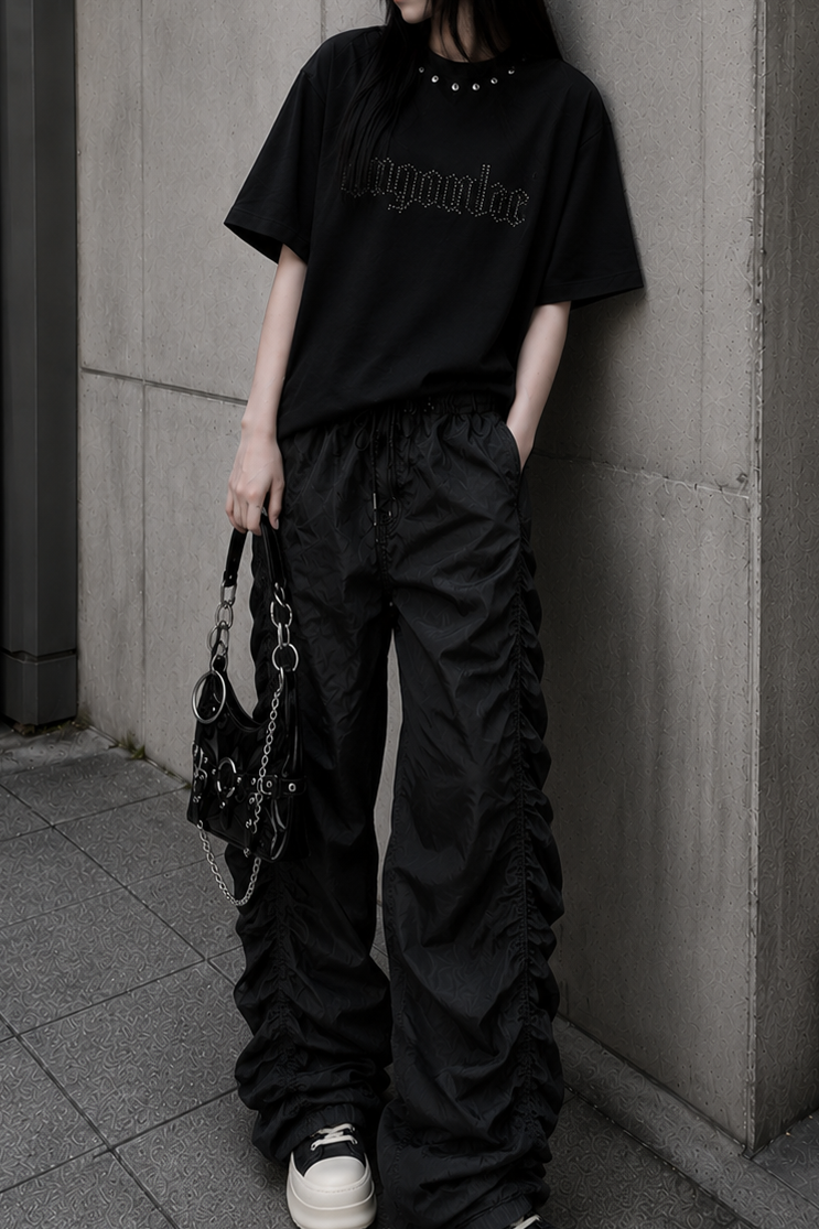 オーバーダブルラインストーンTシャツ KSG21344