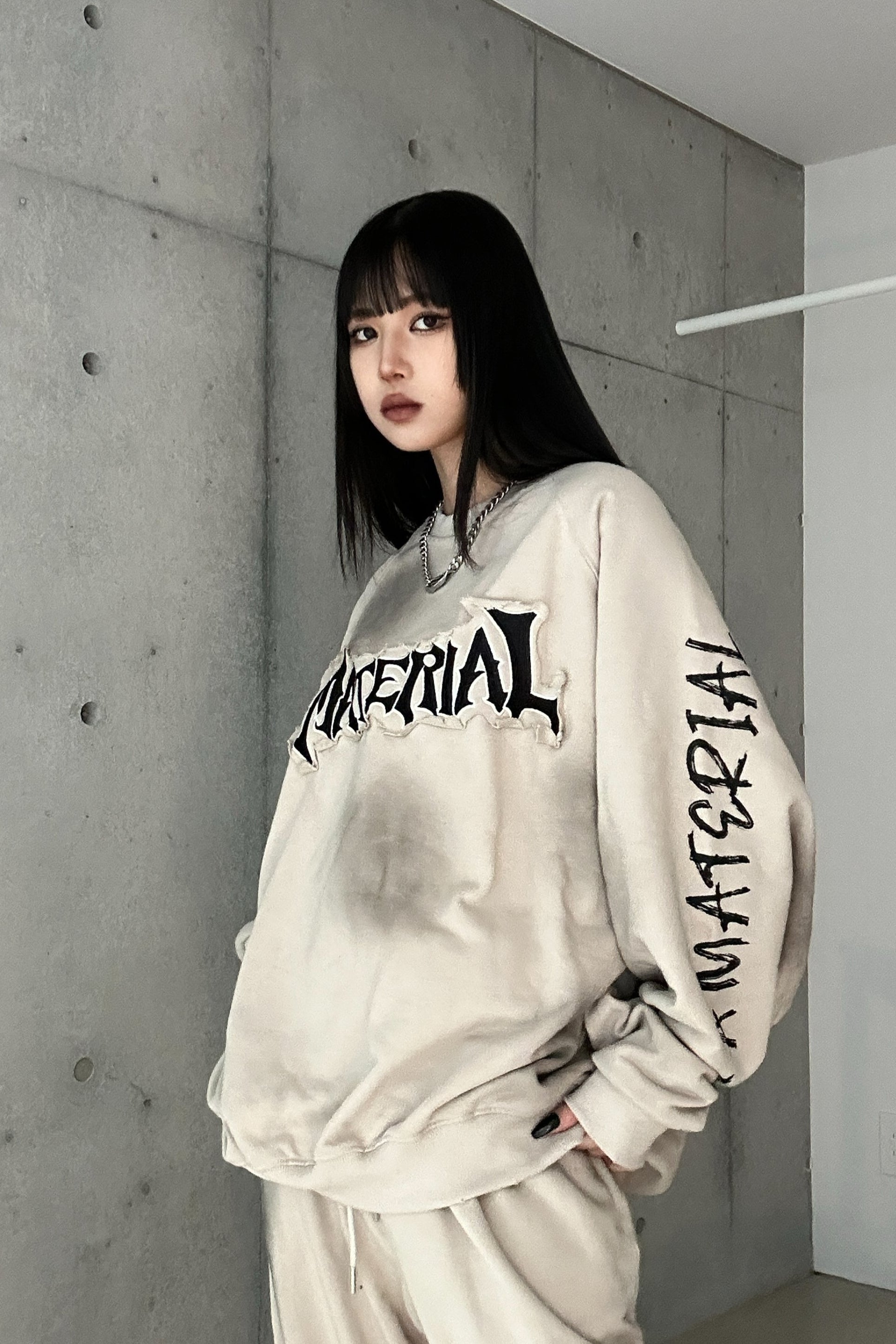 ダメージドルマンレタリングスウェット KSG20719