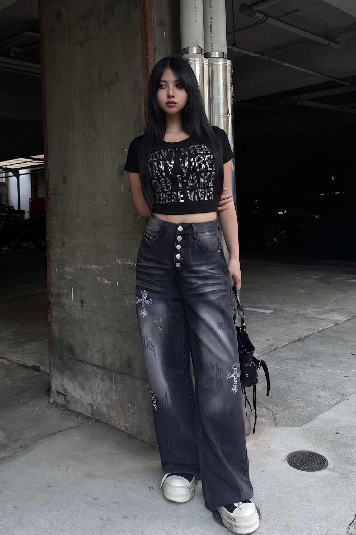 レタリングクロップドTシャツ KSG21265
