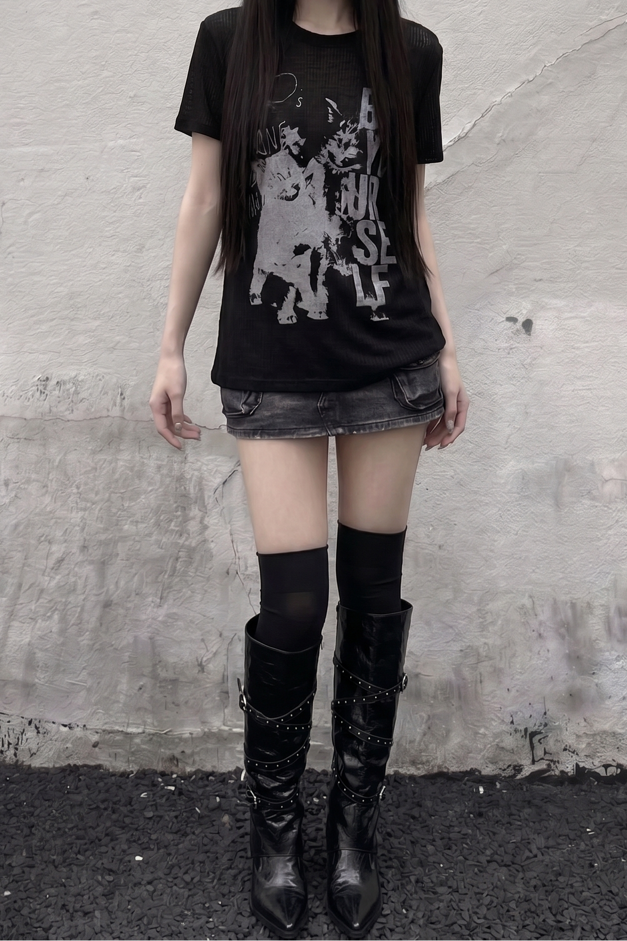 シースルーキャットTシャツ KSG21341
