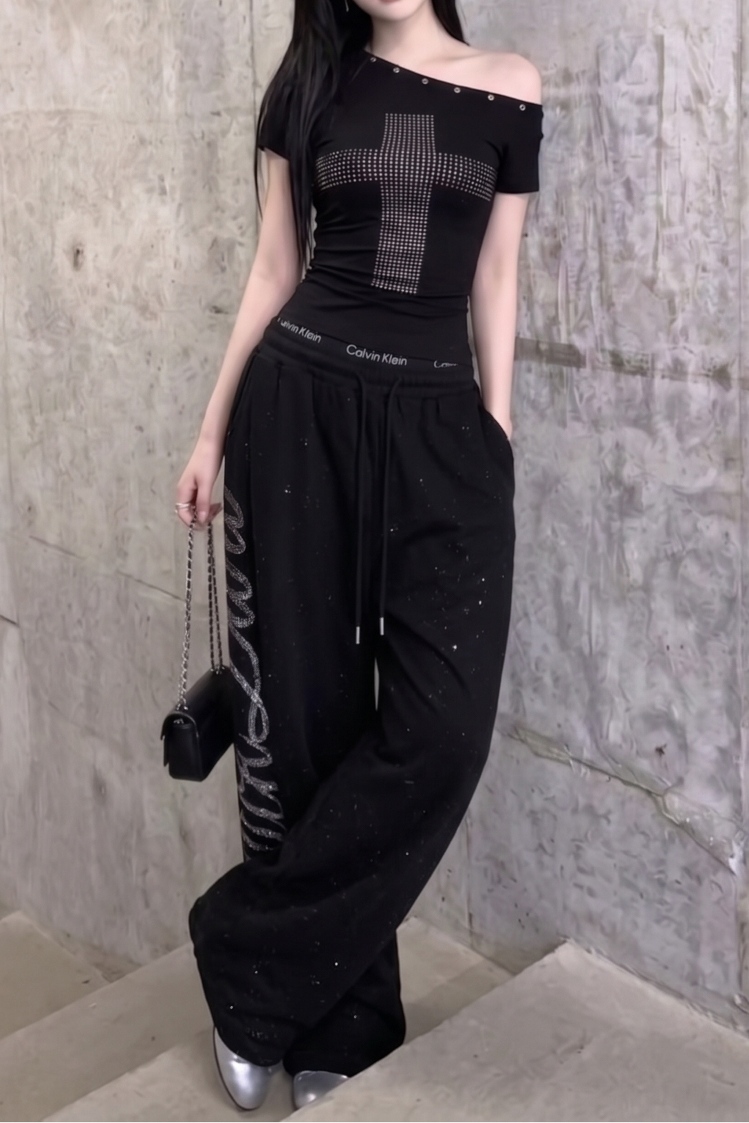 kirakiraレタリングスウェットパンツ KSG19439