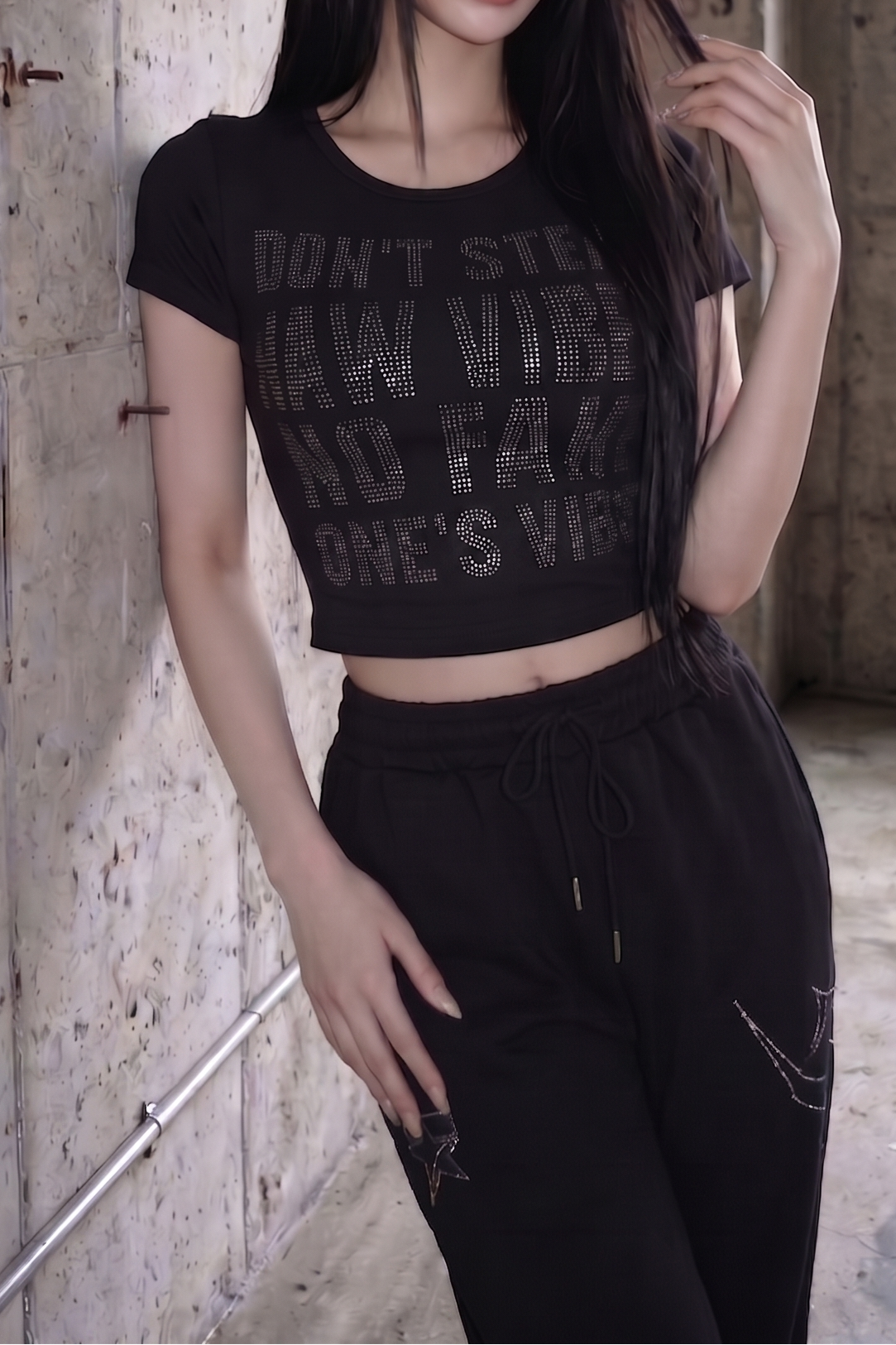 レタリングクロップドTシャツ KSG21265