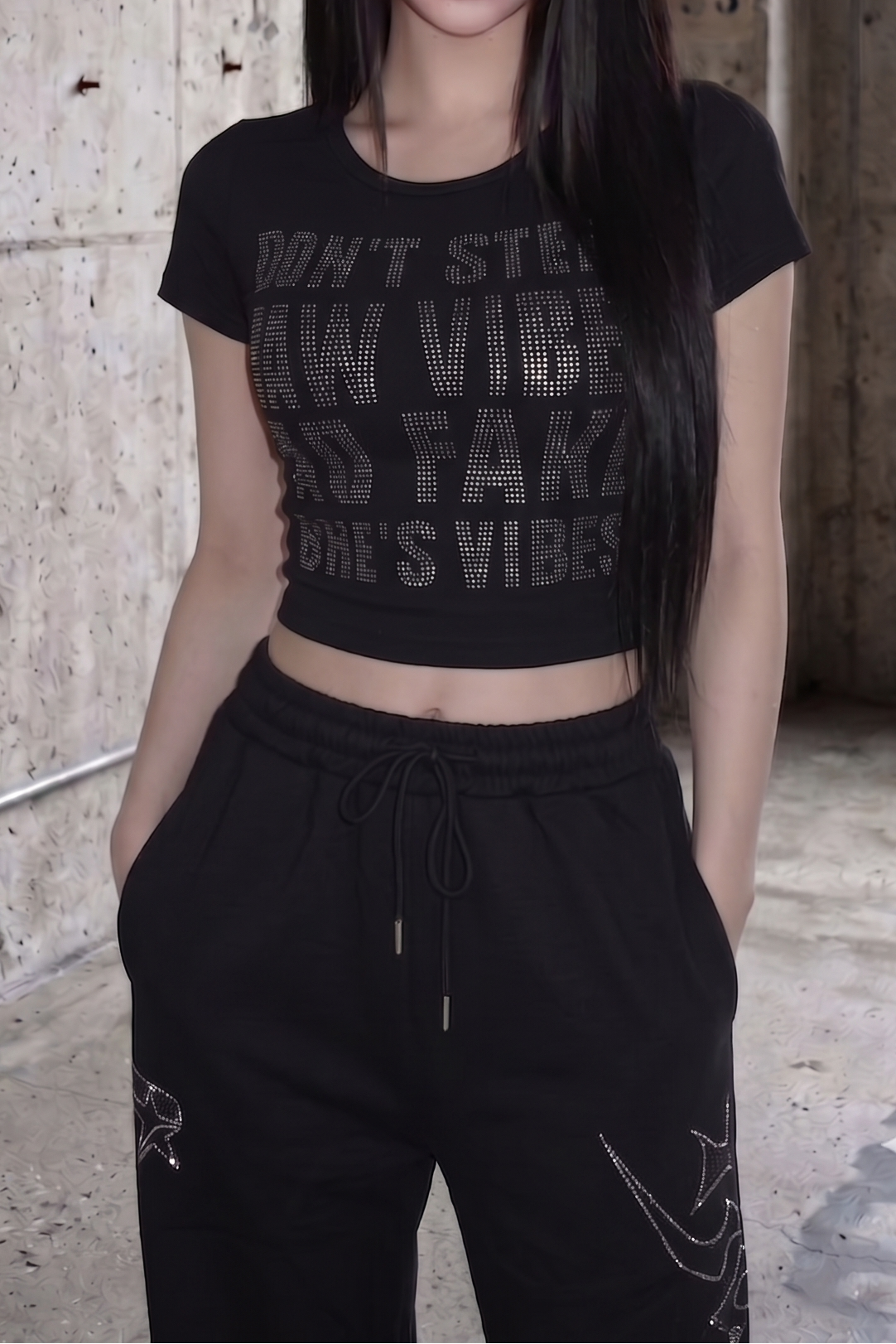 レタリングクロップドTシャツ KSG21265