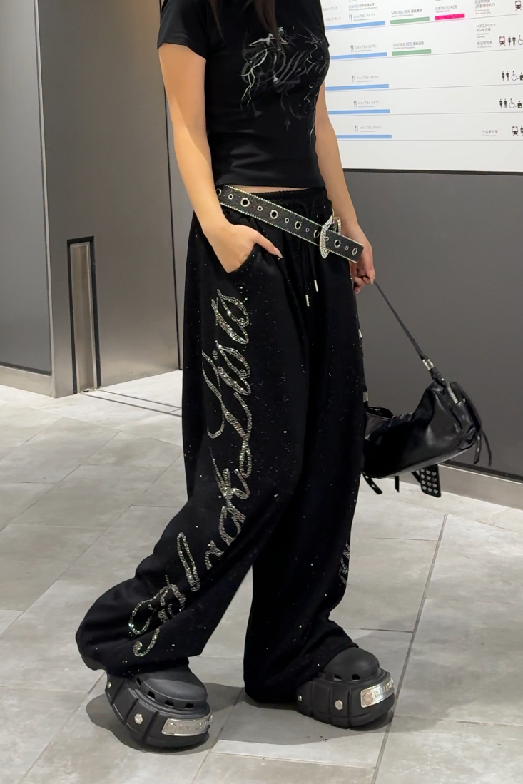 kirakiraレタリングスウェットパンツ KSG19439