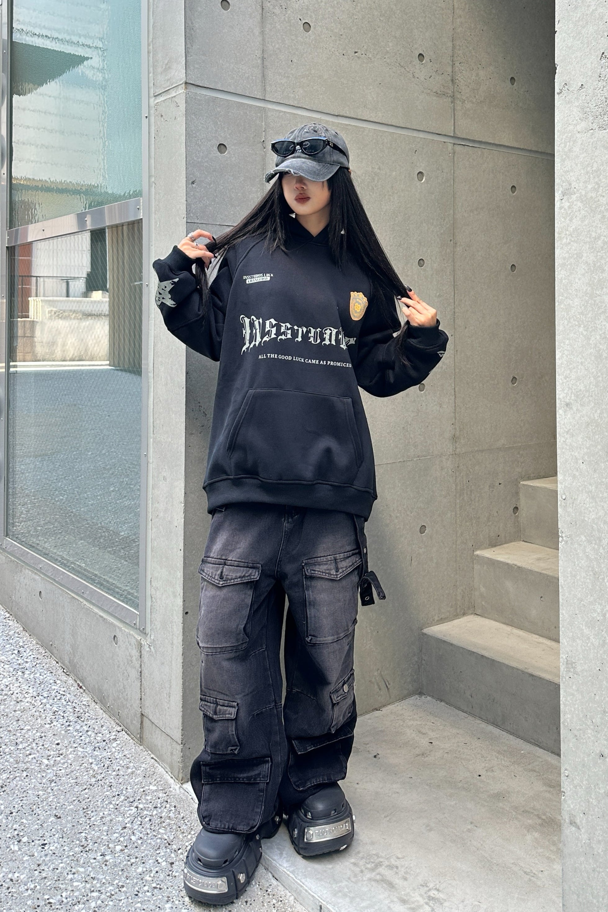 スタープリントサイドロゴラインフーディー KSG20740