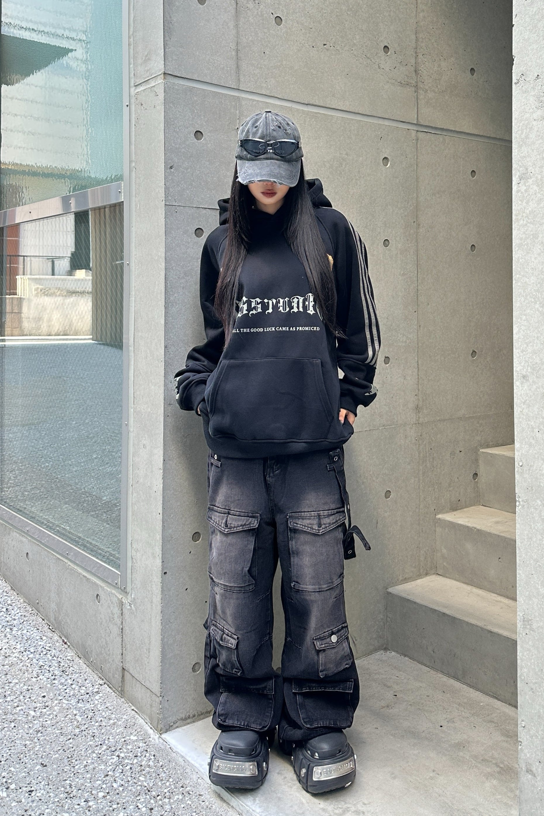 スタープリントサイドロゴラインフーディー KSG20740