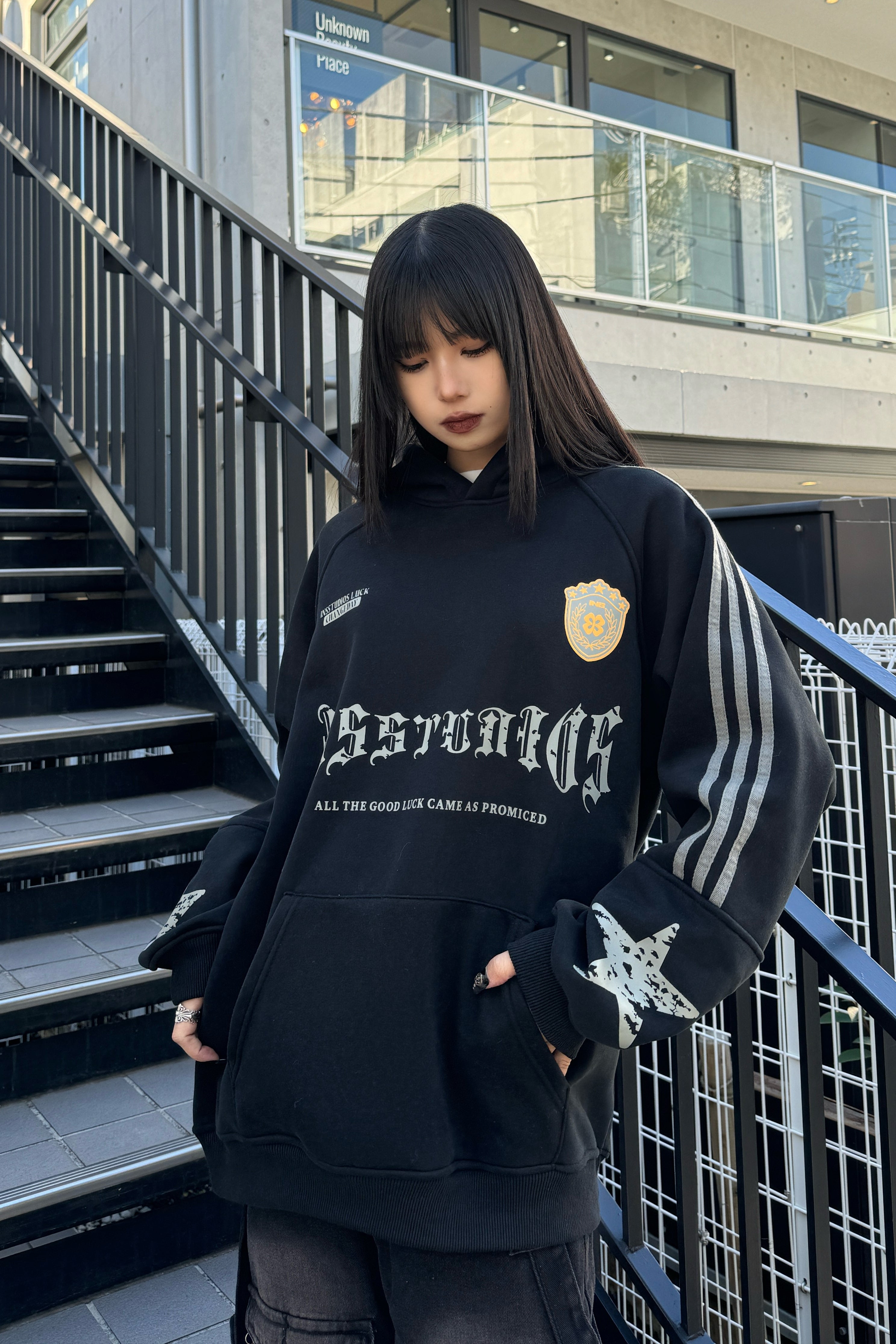 スタープリントサイドロゴラインフーディー KSG20740