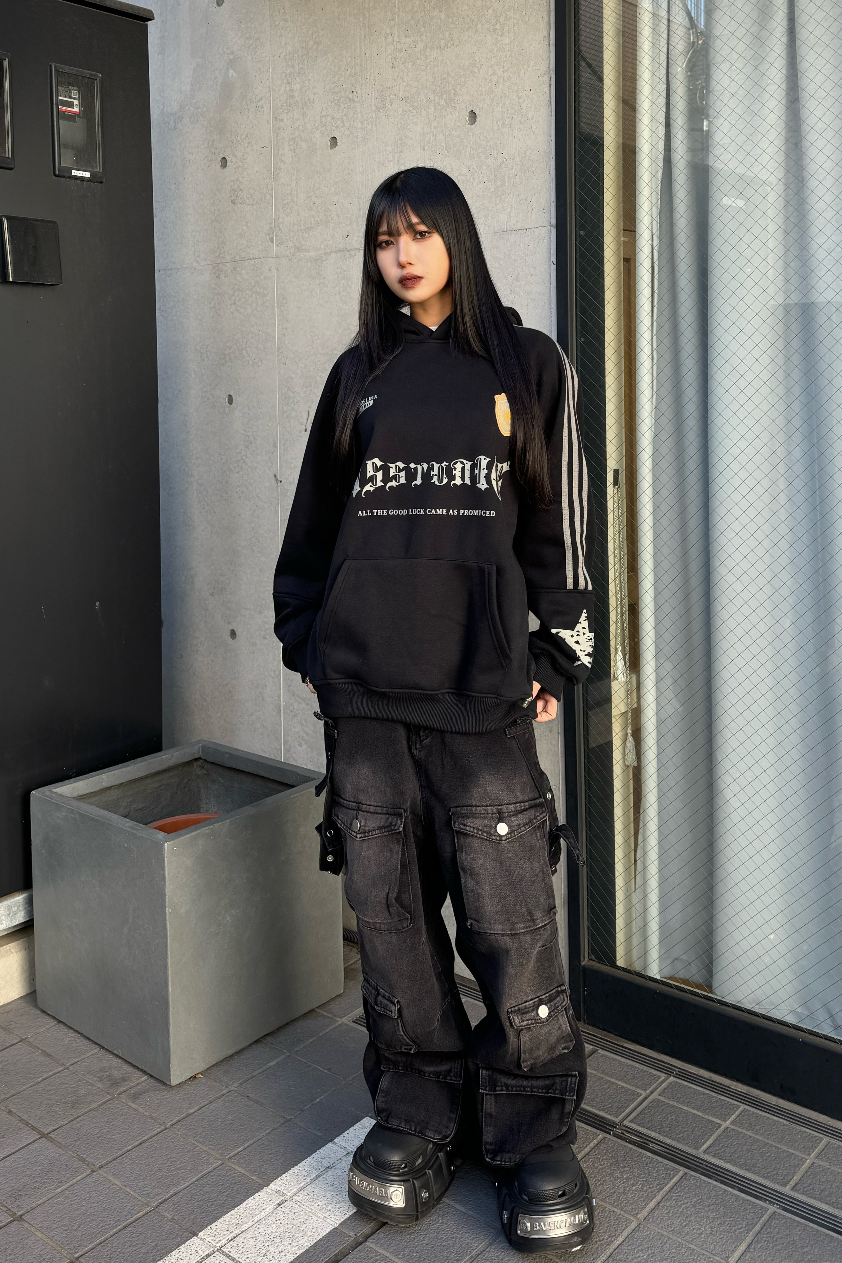スタープリントサイドロゴラインフーディー KSG20740