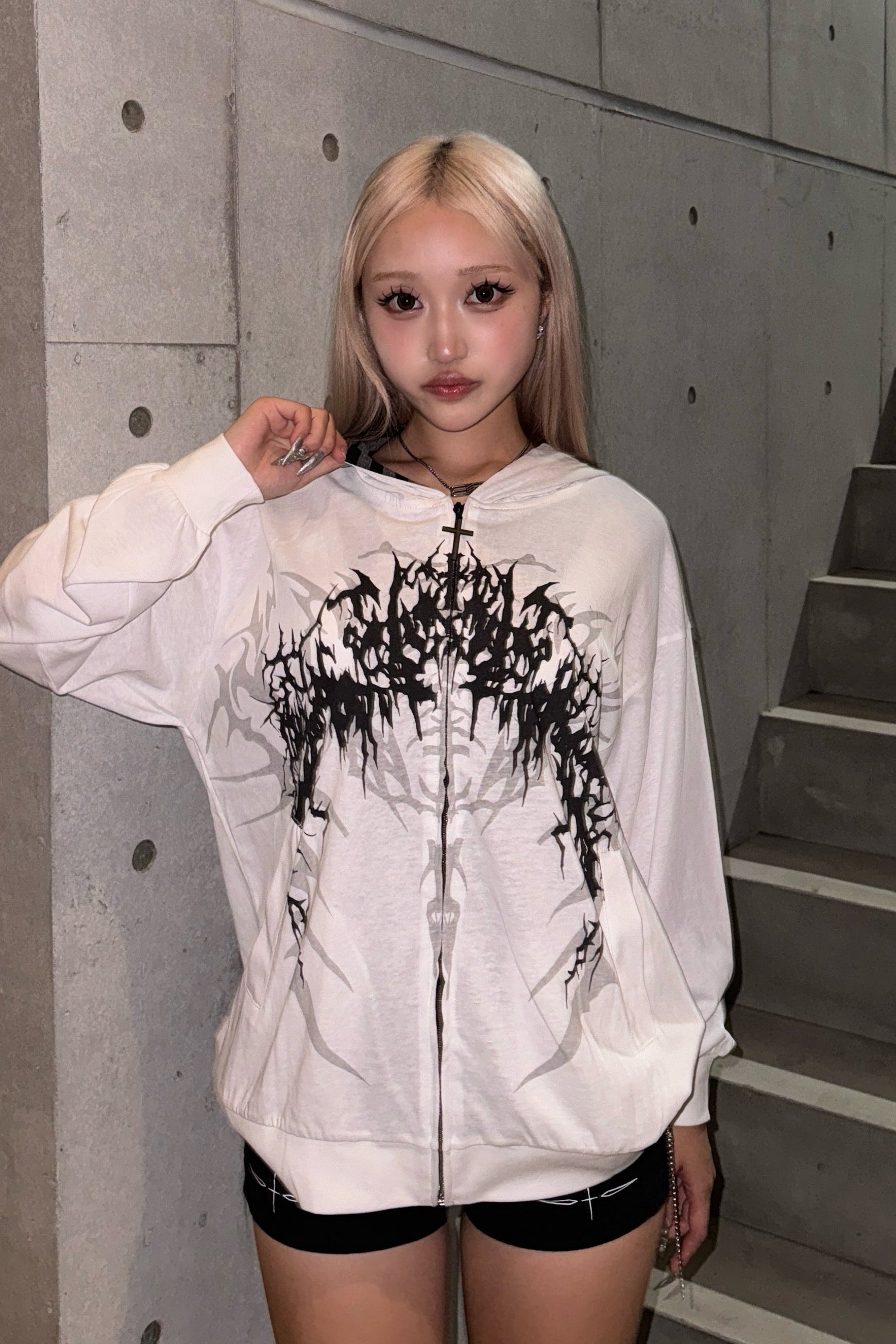 トライバルデザインオーバーパーカー KSG21139