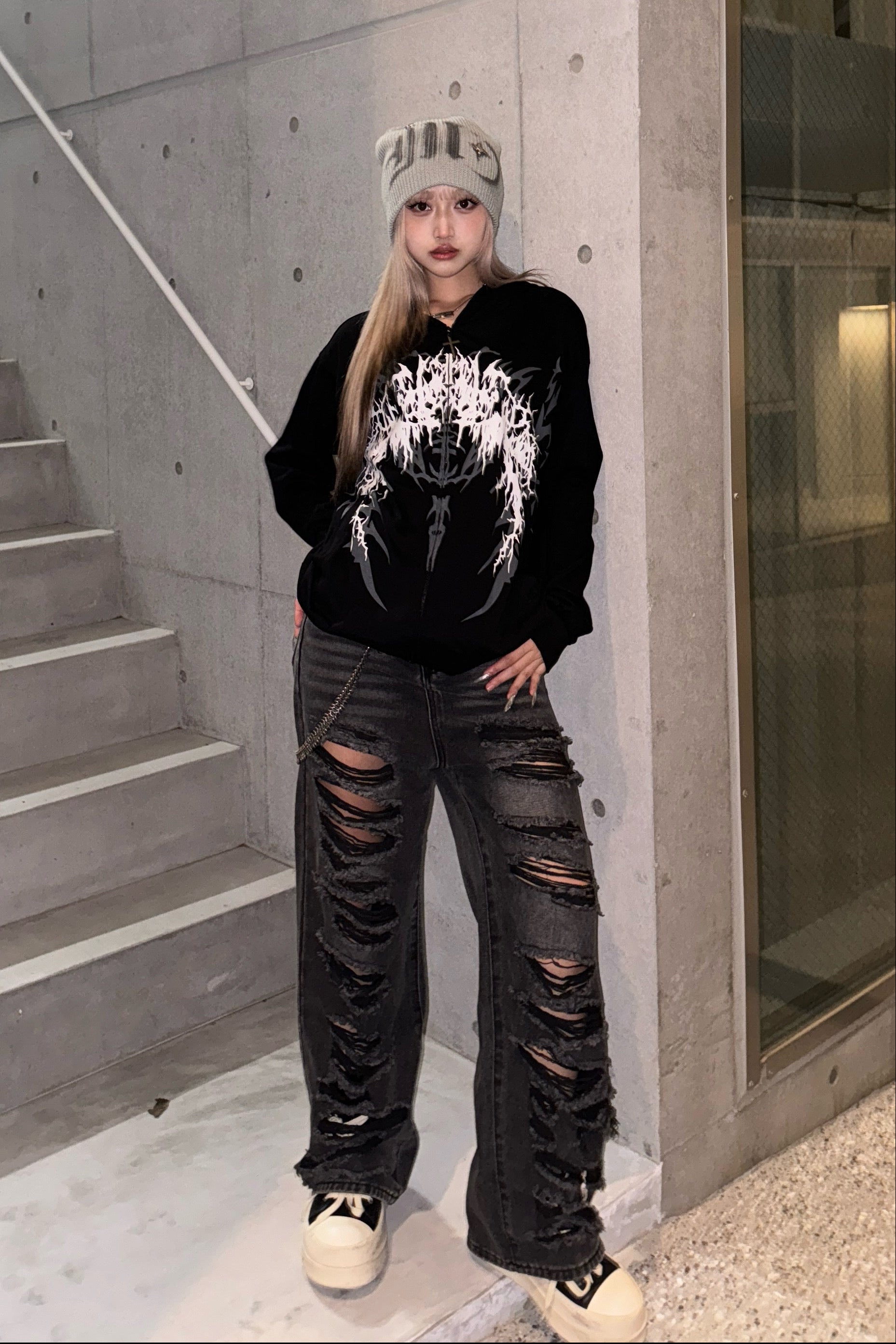 トライバルデザインオーバーパーカー KSG21139