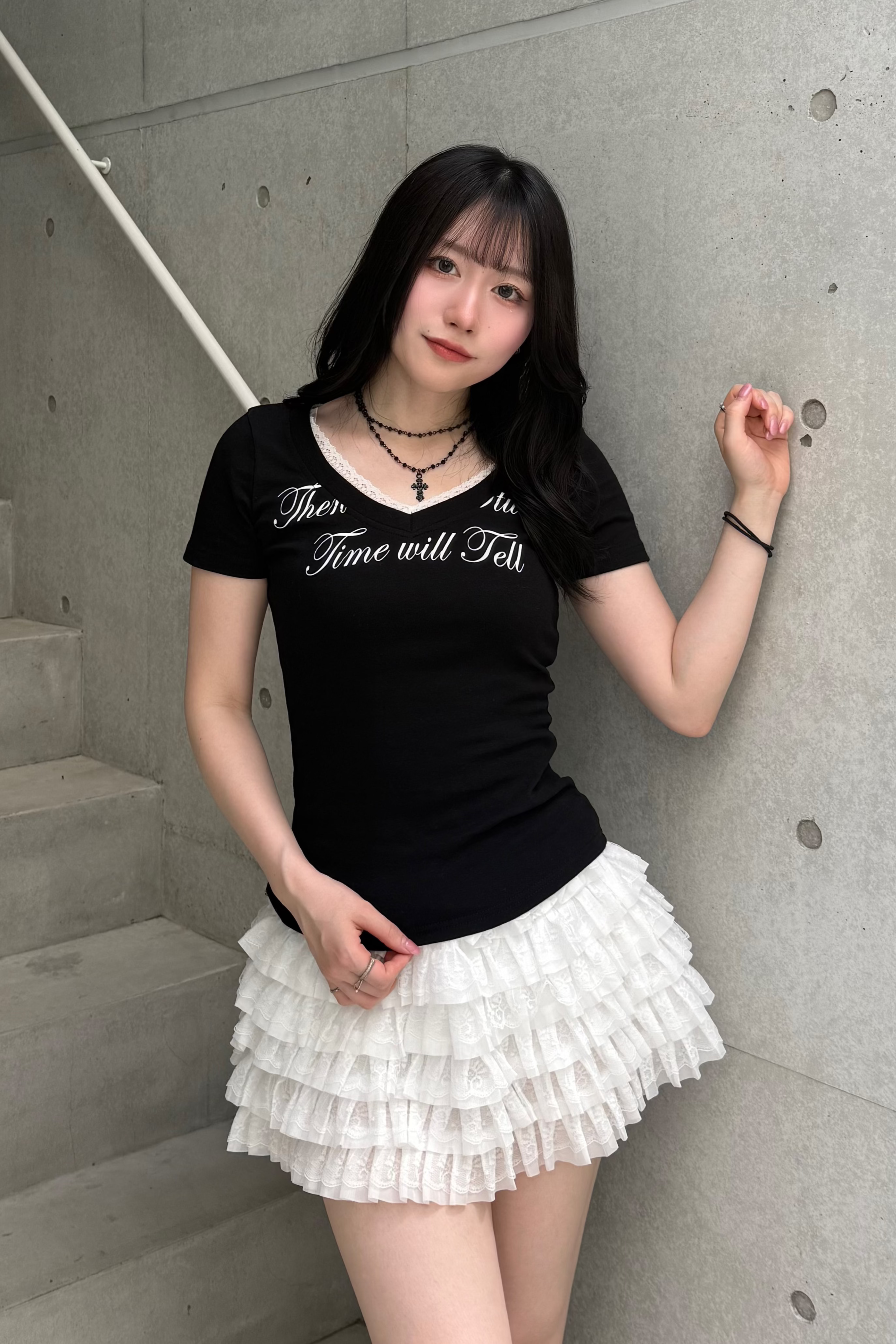 レースレタリングTシャツ KSG20892