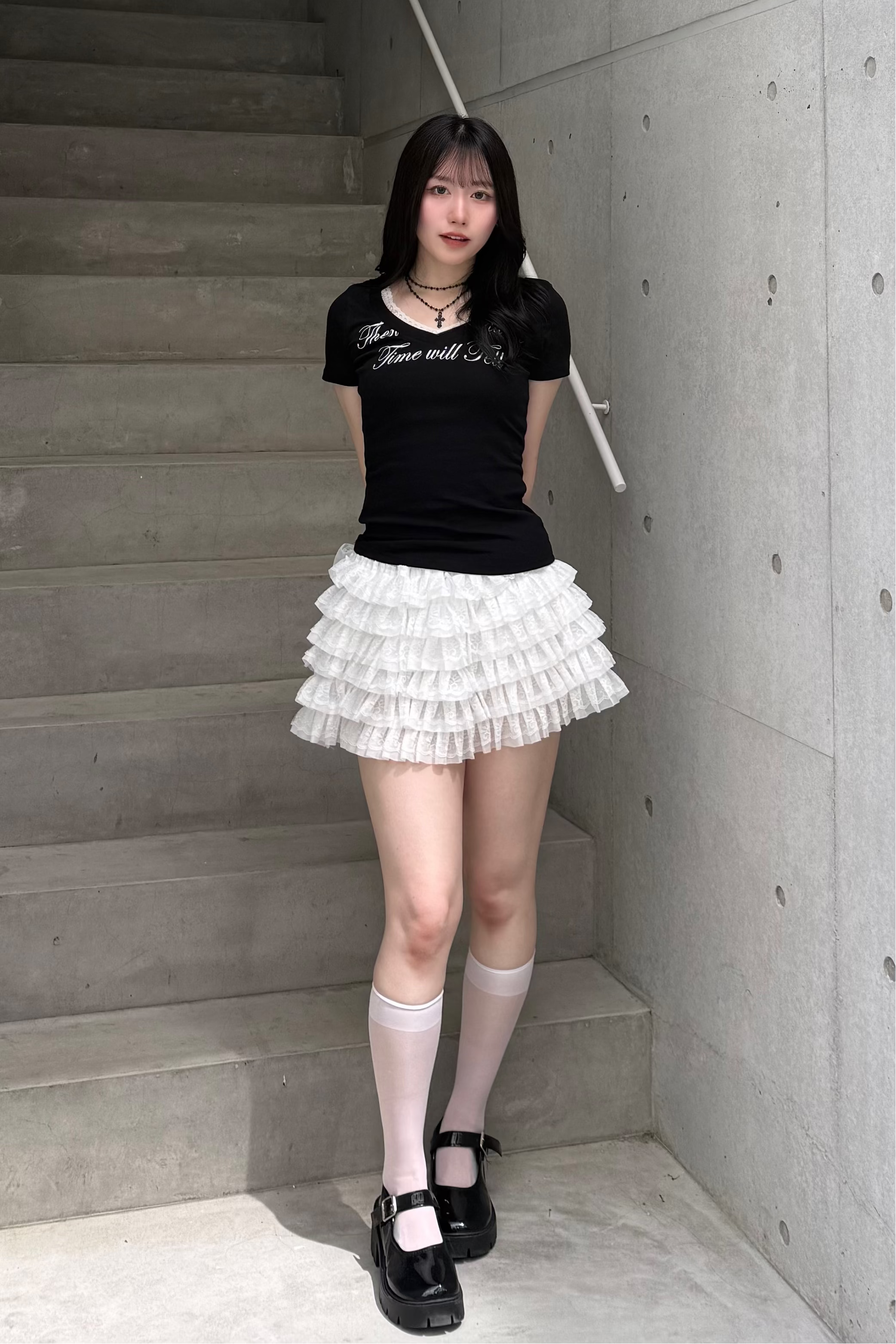レースレタリングTシャツ KSG20892