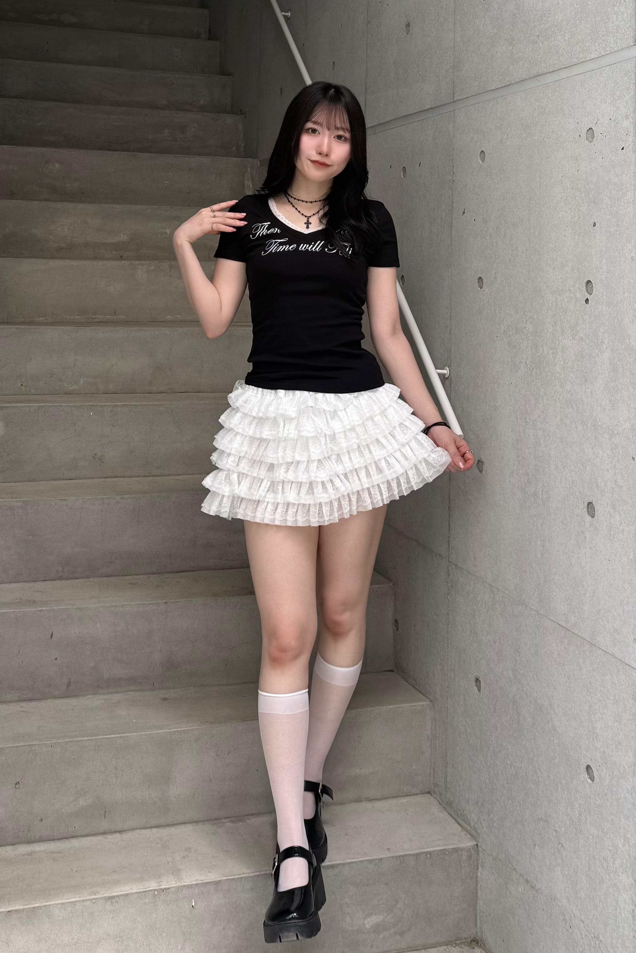 レースレタリングTシャツ KSG20892