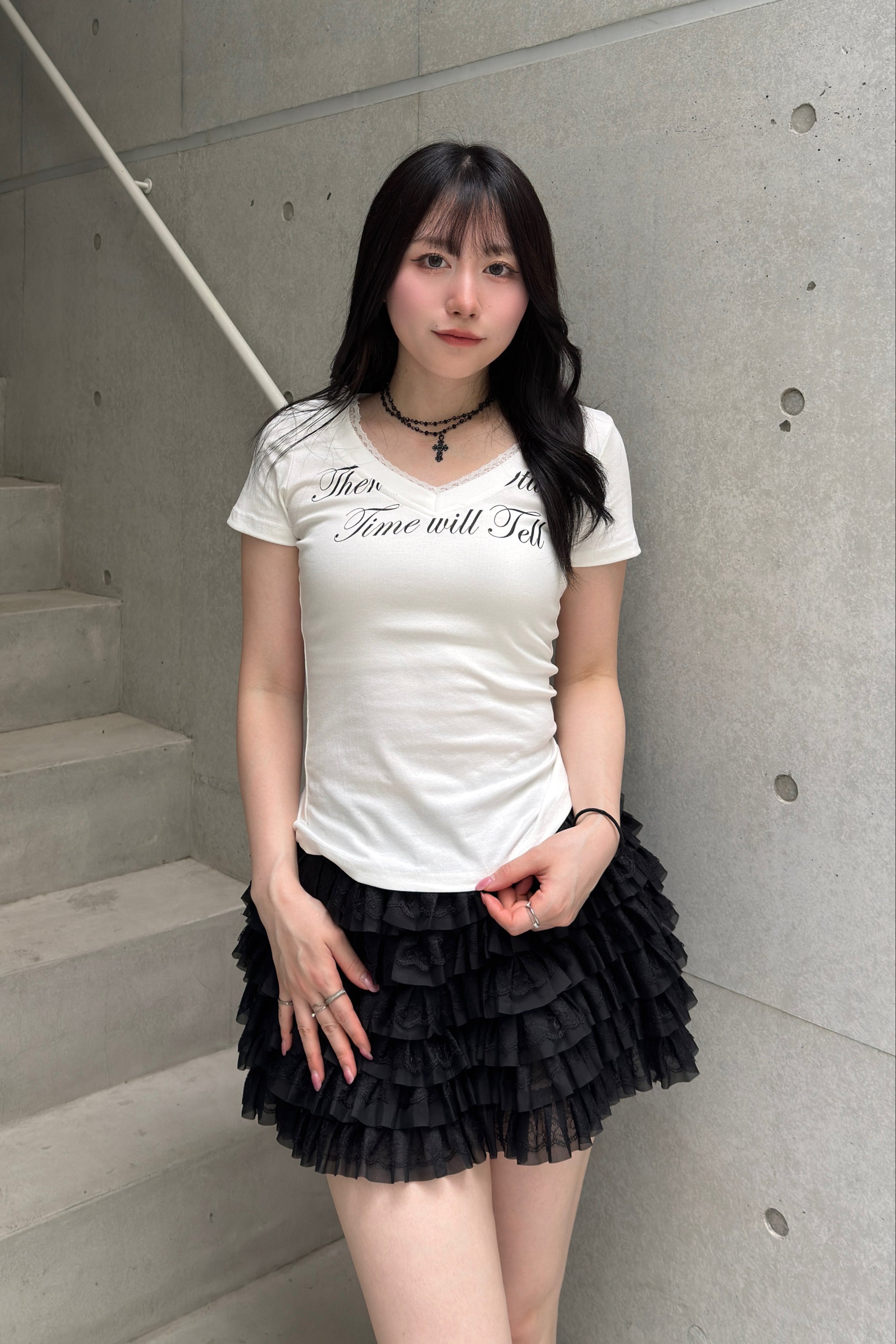 レースレタリングTシャツ KSG20892