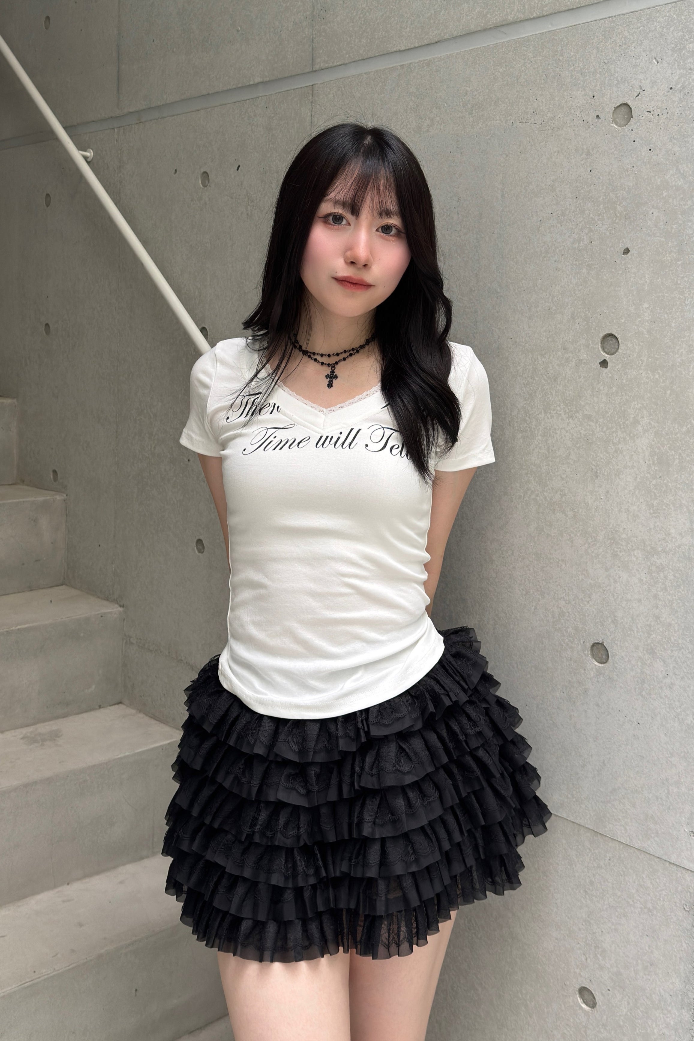 レースレタリングTシャツ KSG20892