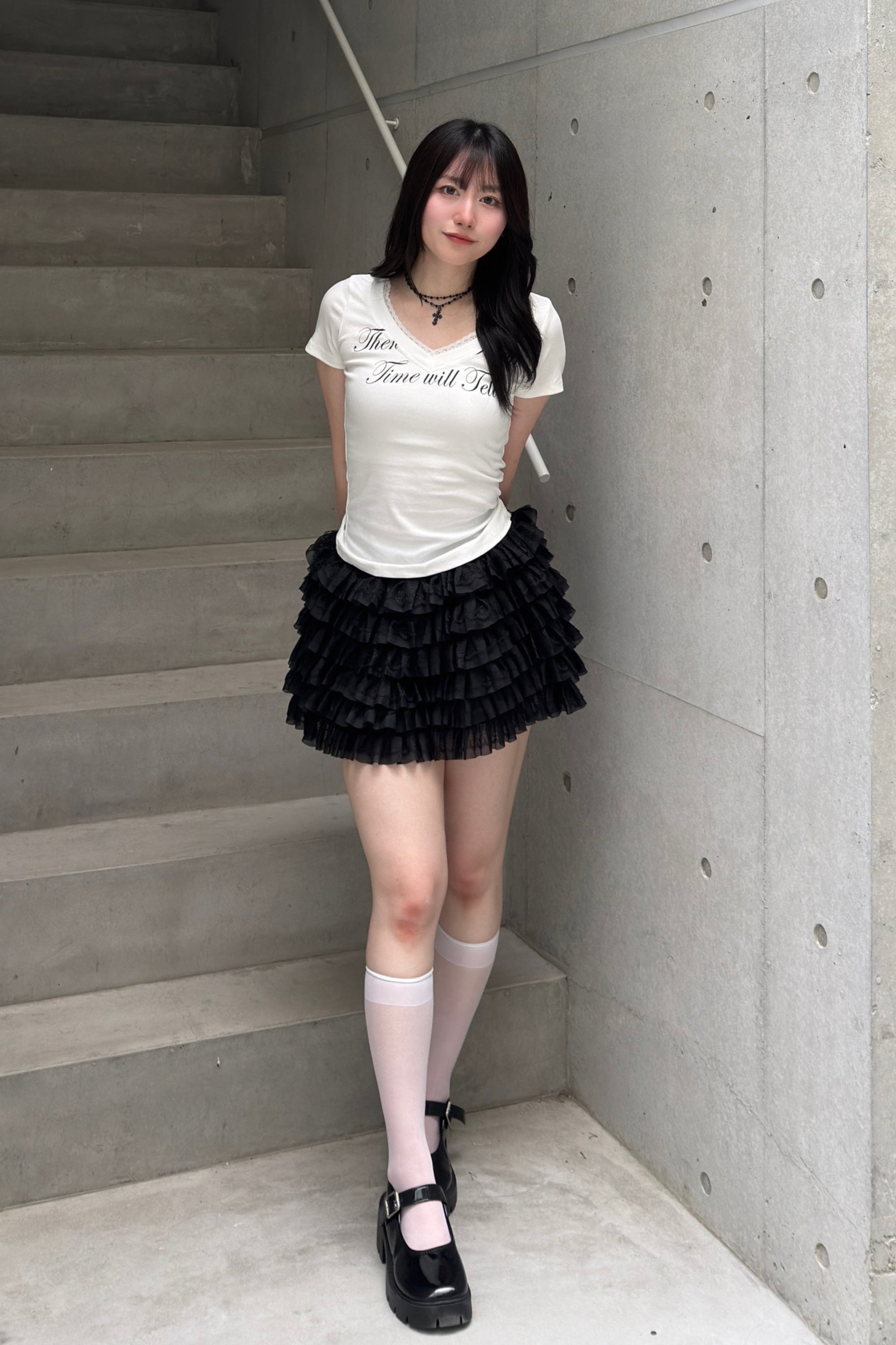 レースレタリングTシャツ KSG20892