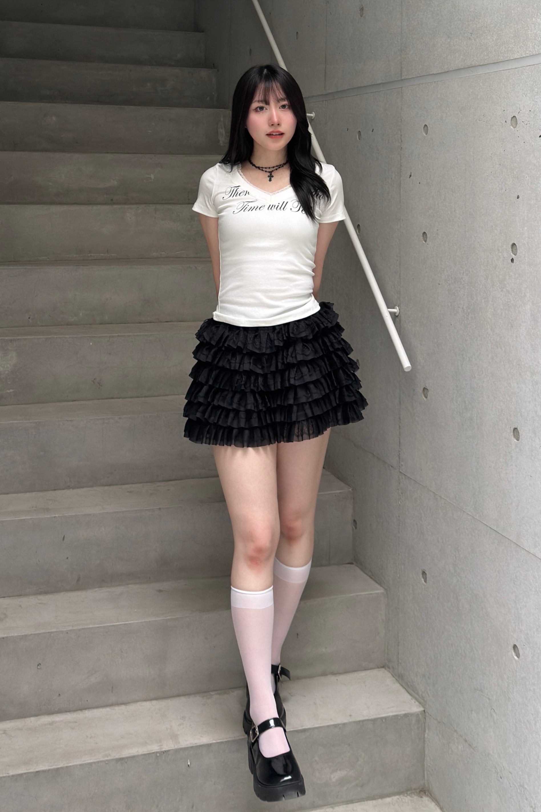 レースレタリングTシャツ KSG20892