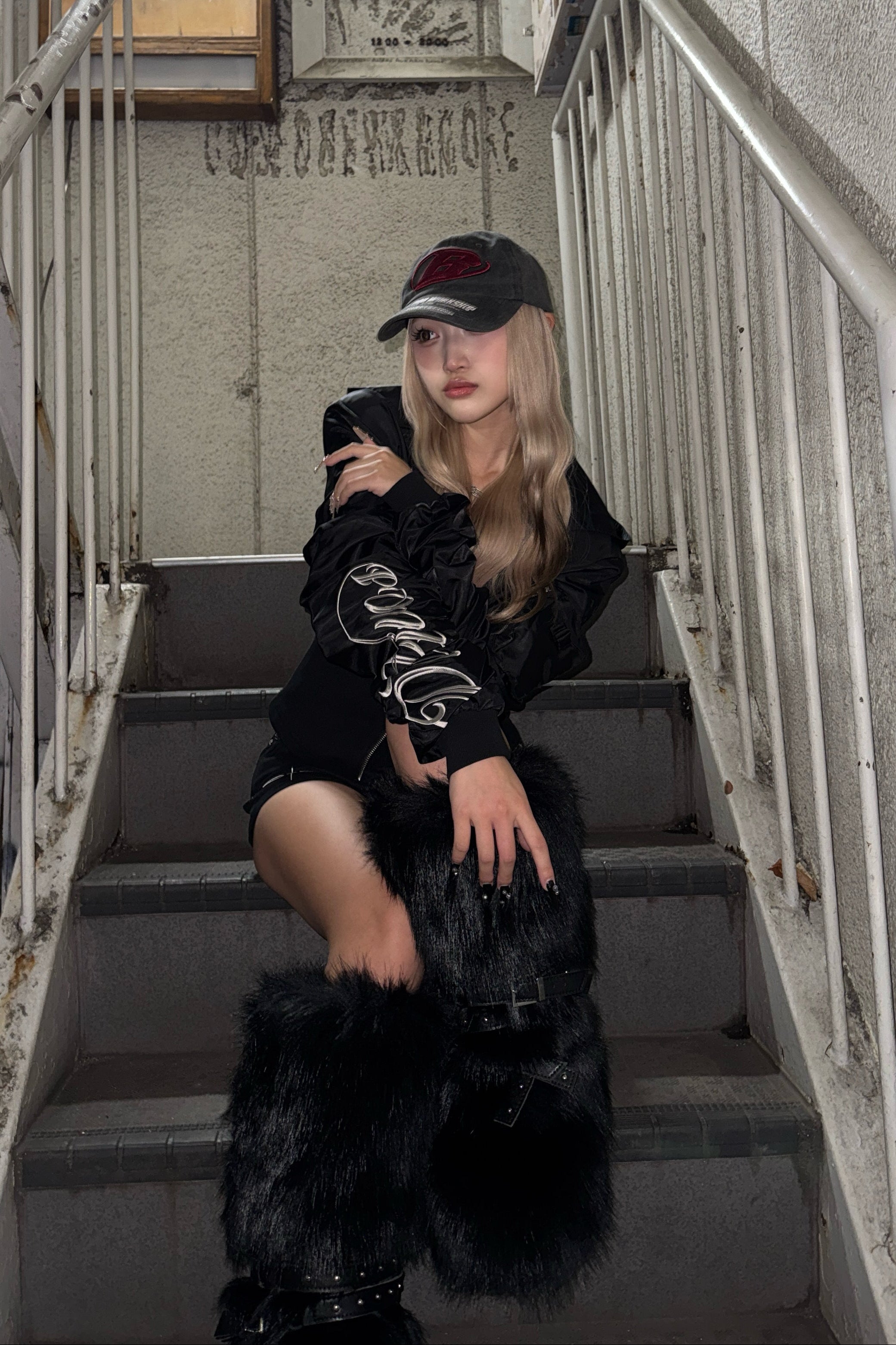 レタリングナイロンジップジャケット KSG30079