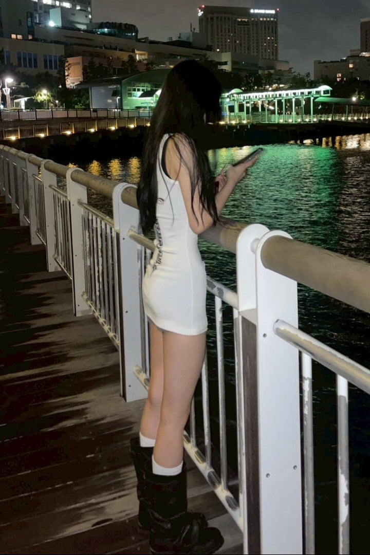 lettering cross sleeveless KSG20920