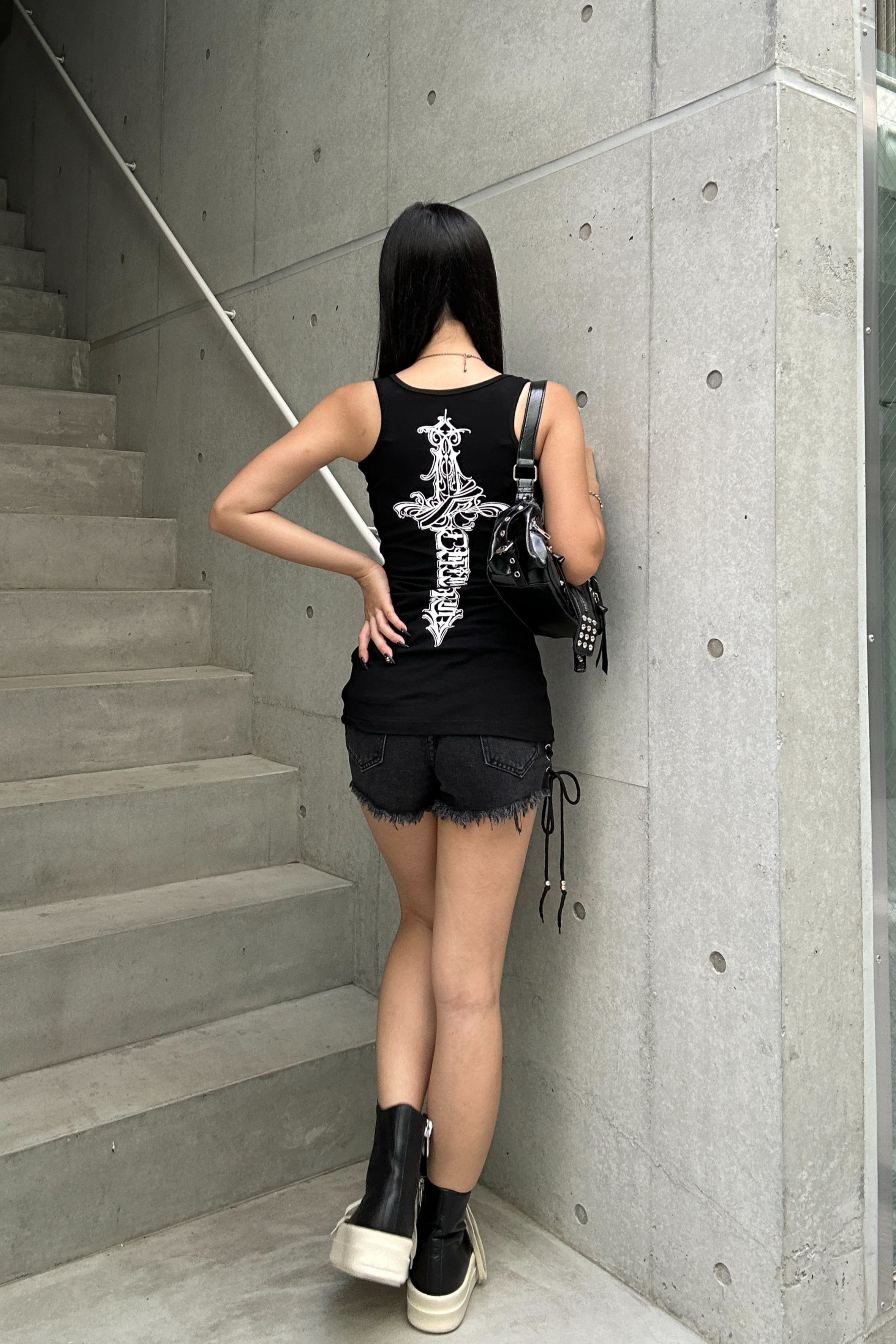 lettering cross sleeveless KSG20920