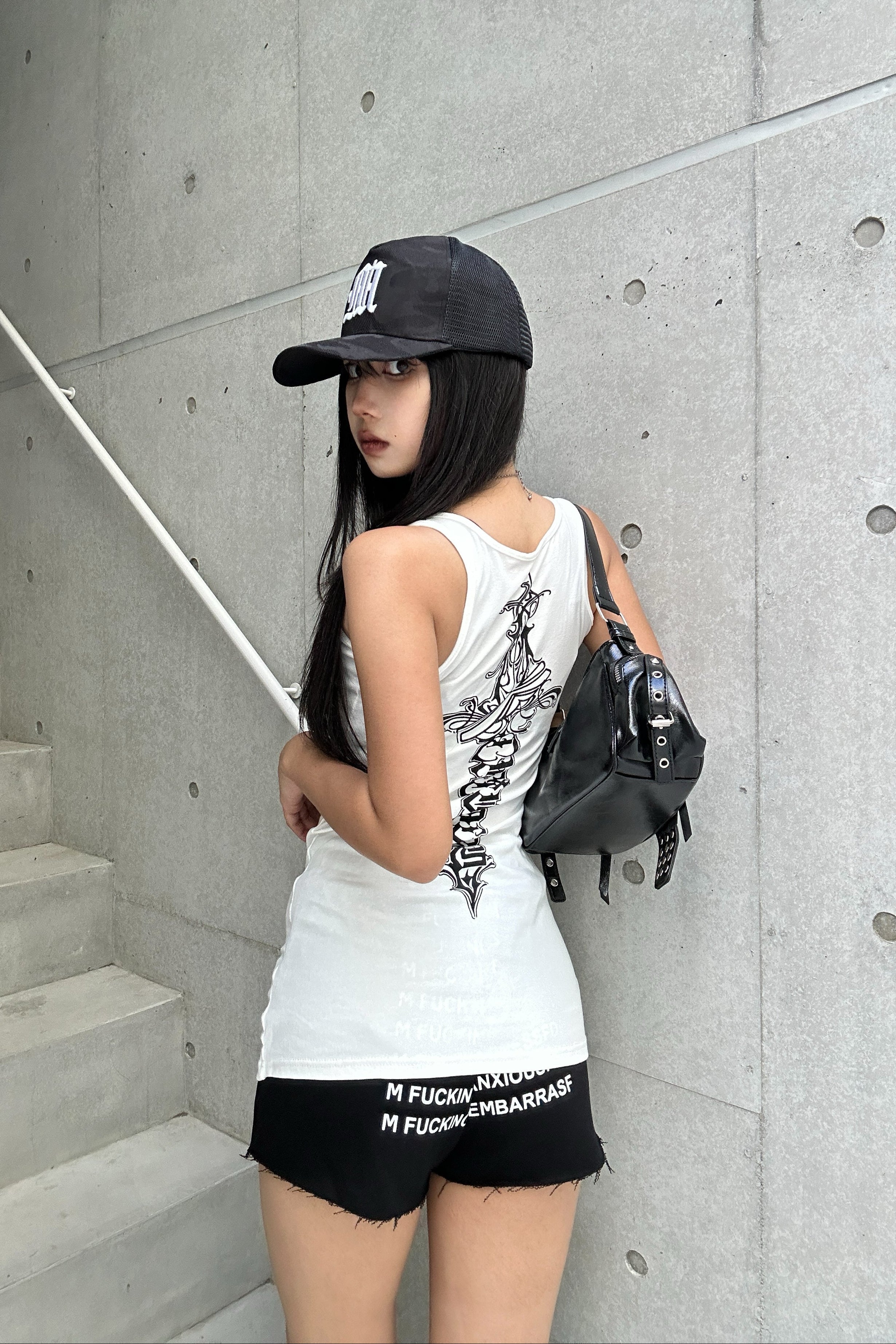 lettering cross sleeveless KSG20920