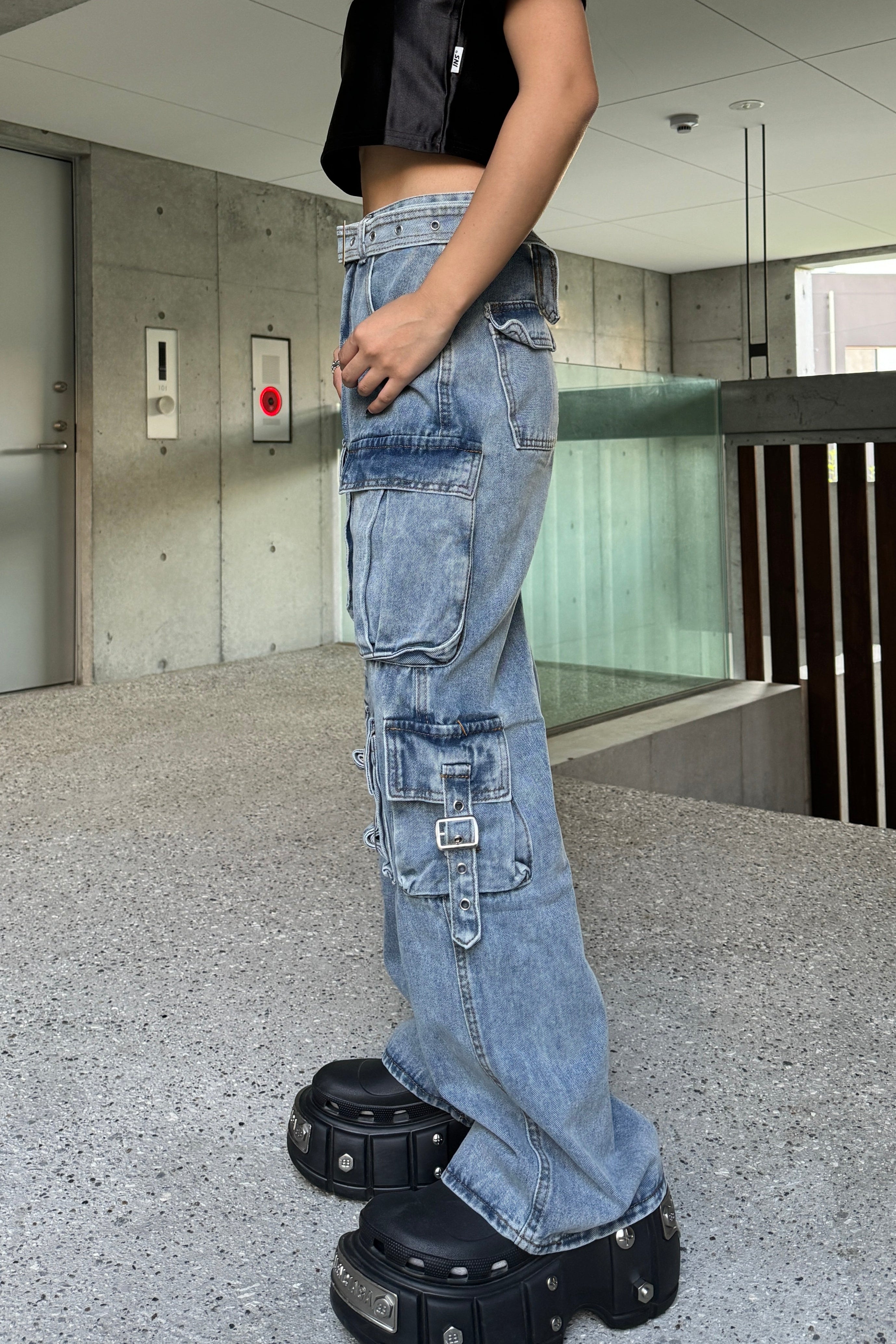 ベルトデザインカーゴパンツ KSG19227