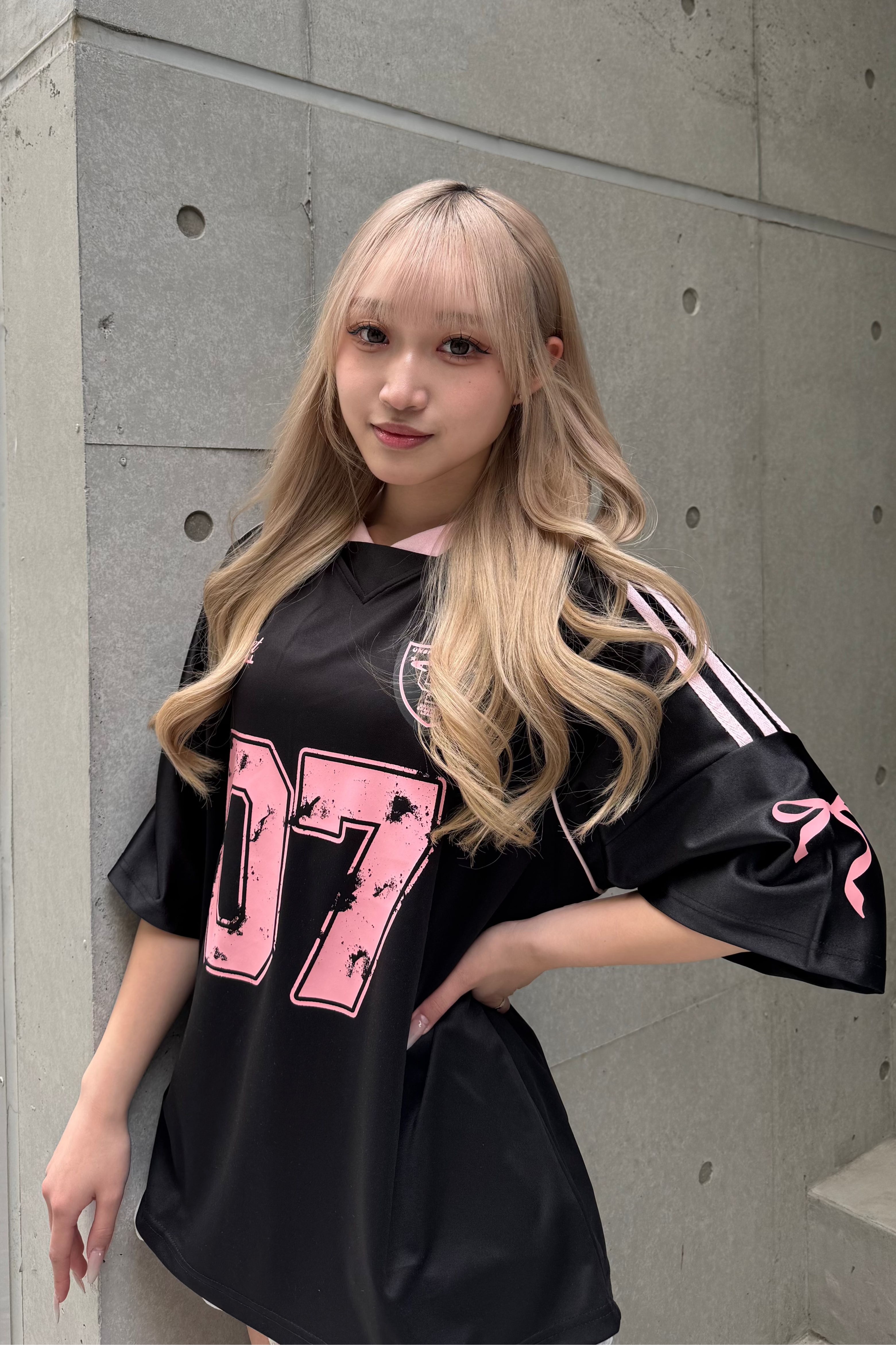 リボンプリントユニフォームTシャツ KSG20785