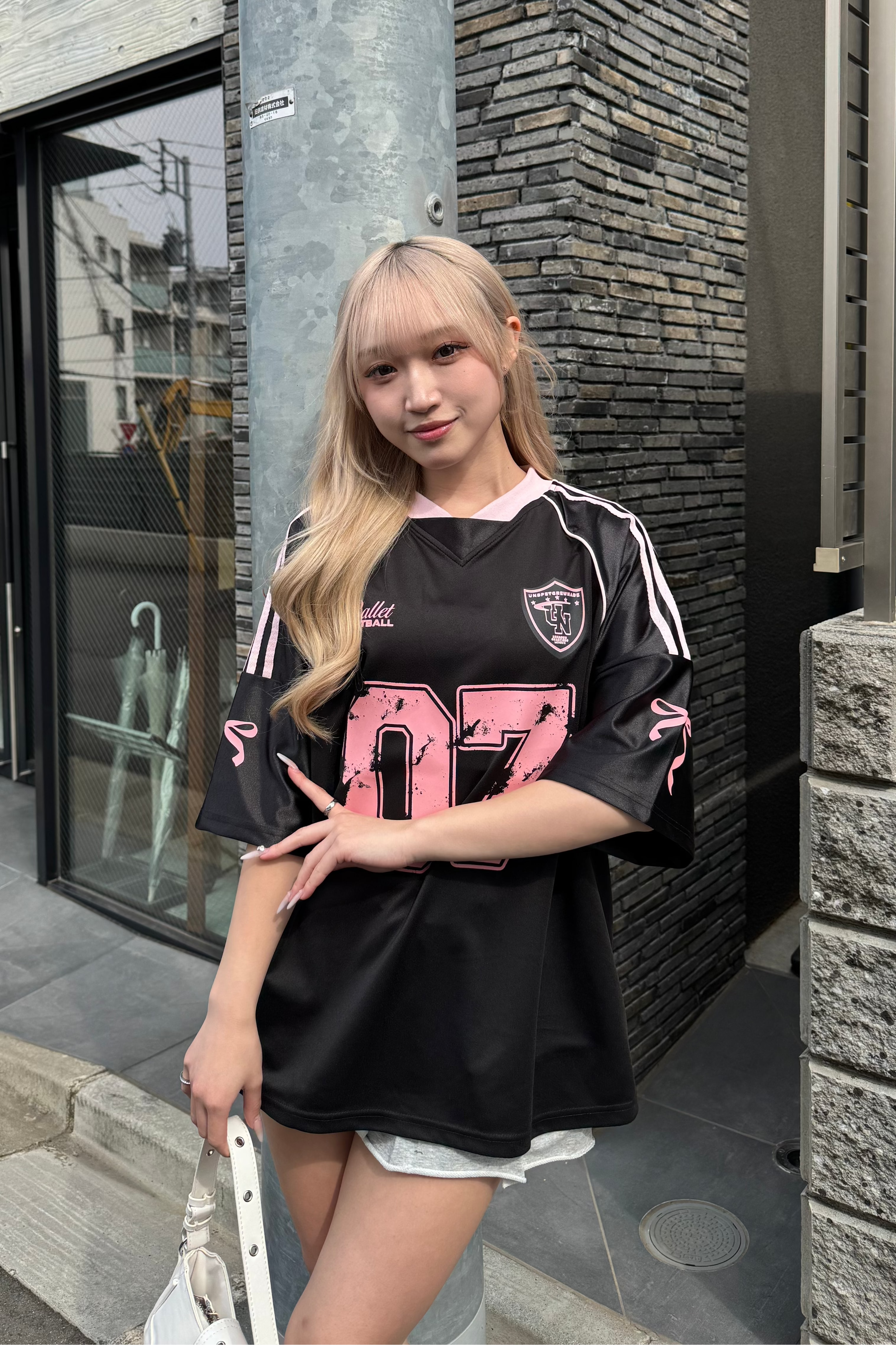 リボンプリントユニフォームTシャツ KSG20785
