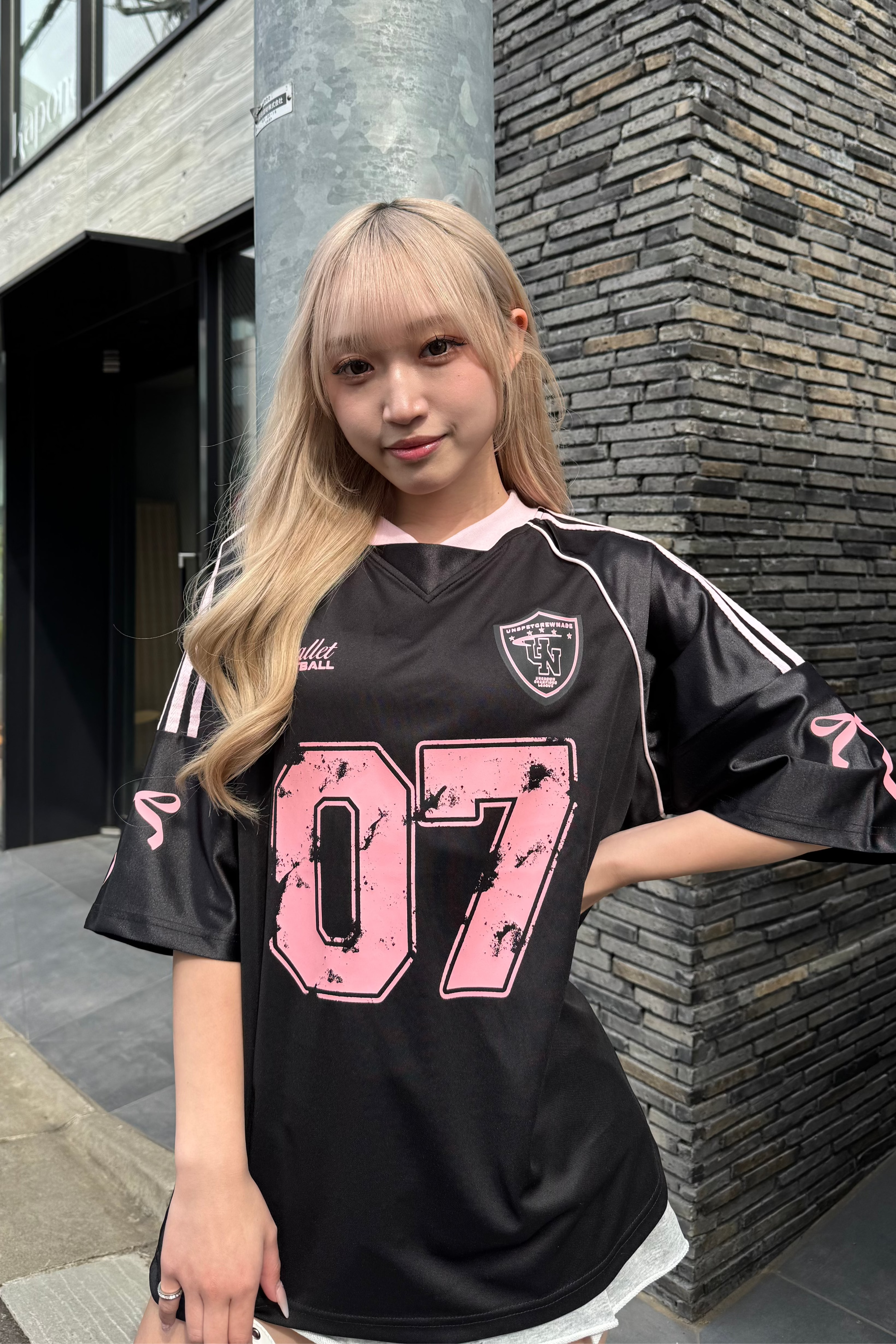 リボンプリントユニフォームTシャツ KSG20785