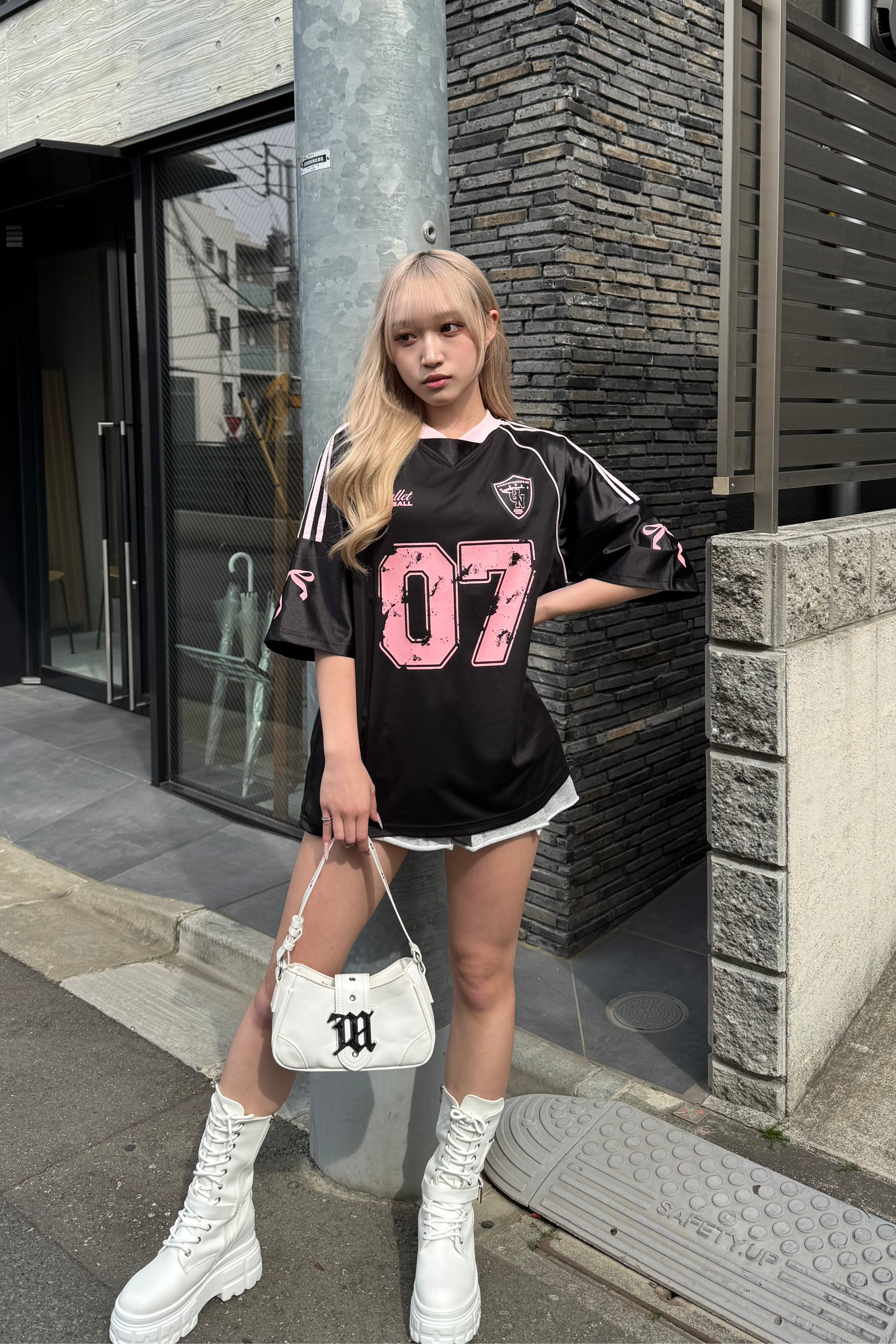 リボンプリントユニフォームTシャツ KSG20785