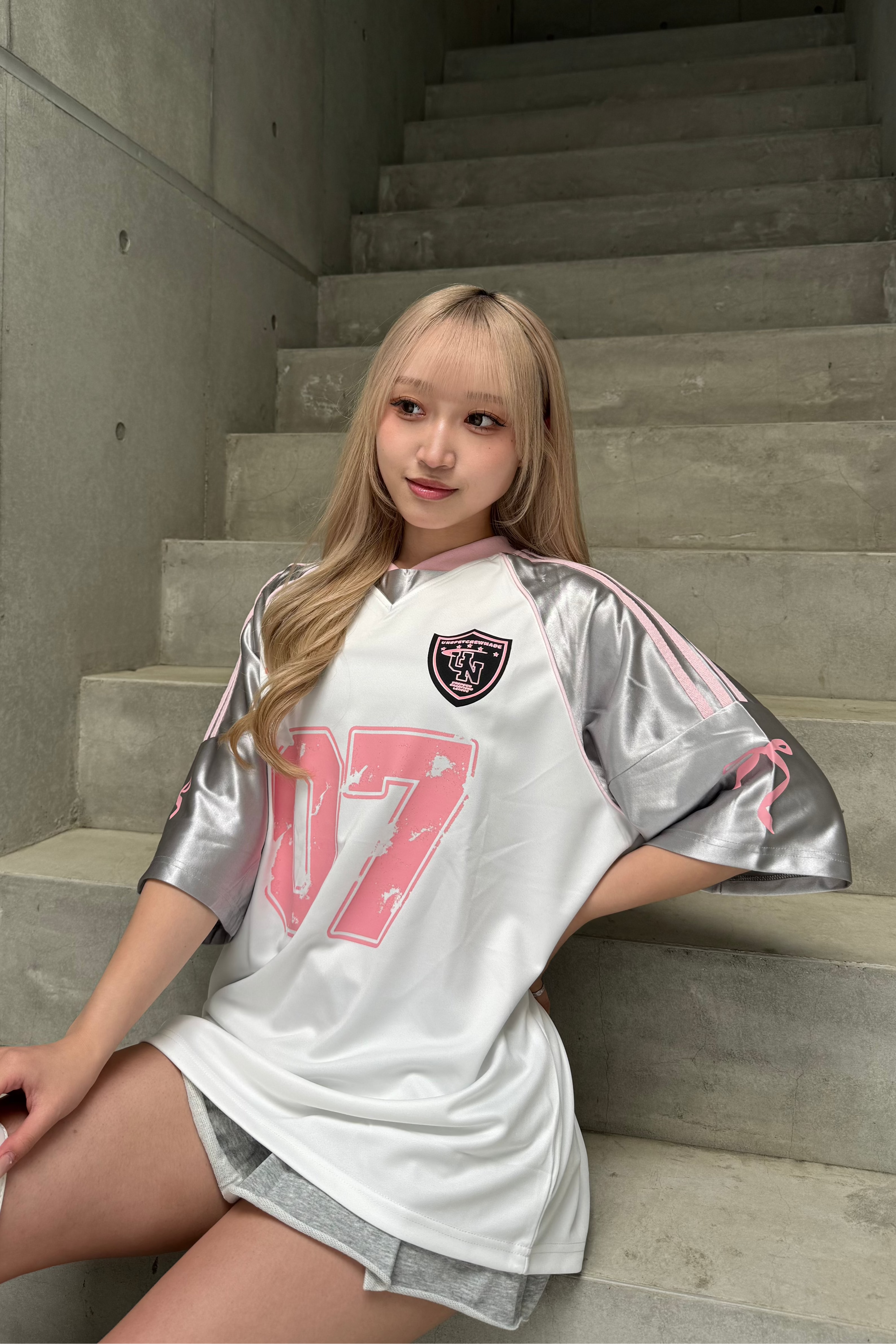 リボンプリントユニフォームTシャツ KSG20785